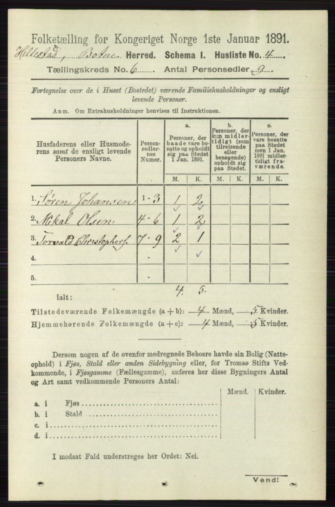 RA, Folketelling 1891 for 0715 Botne herred, 1891, s. 2220