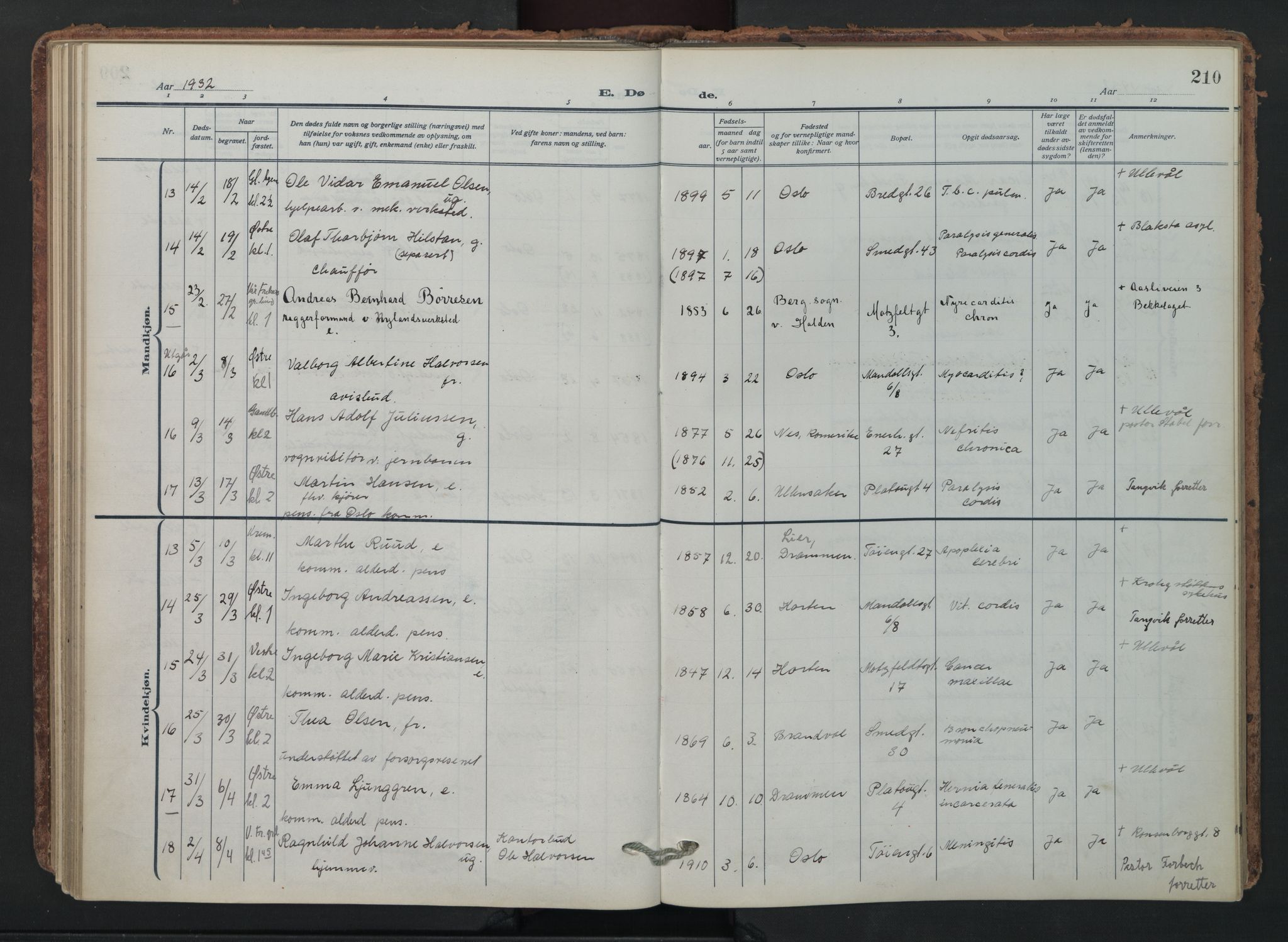 Grønland prestekontor Kirkebøker, AV/SAO-A-10848/F/Fa/L0019: Ministerialbok nr. 19, 1918-1938, s. 210