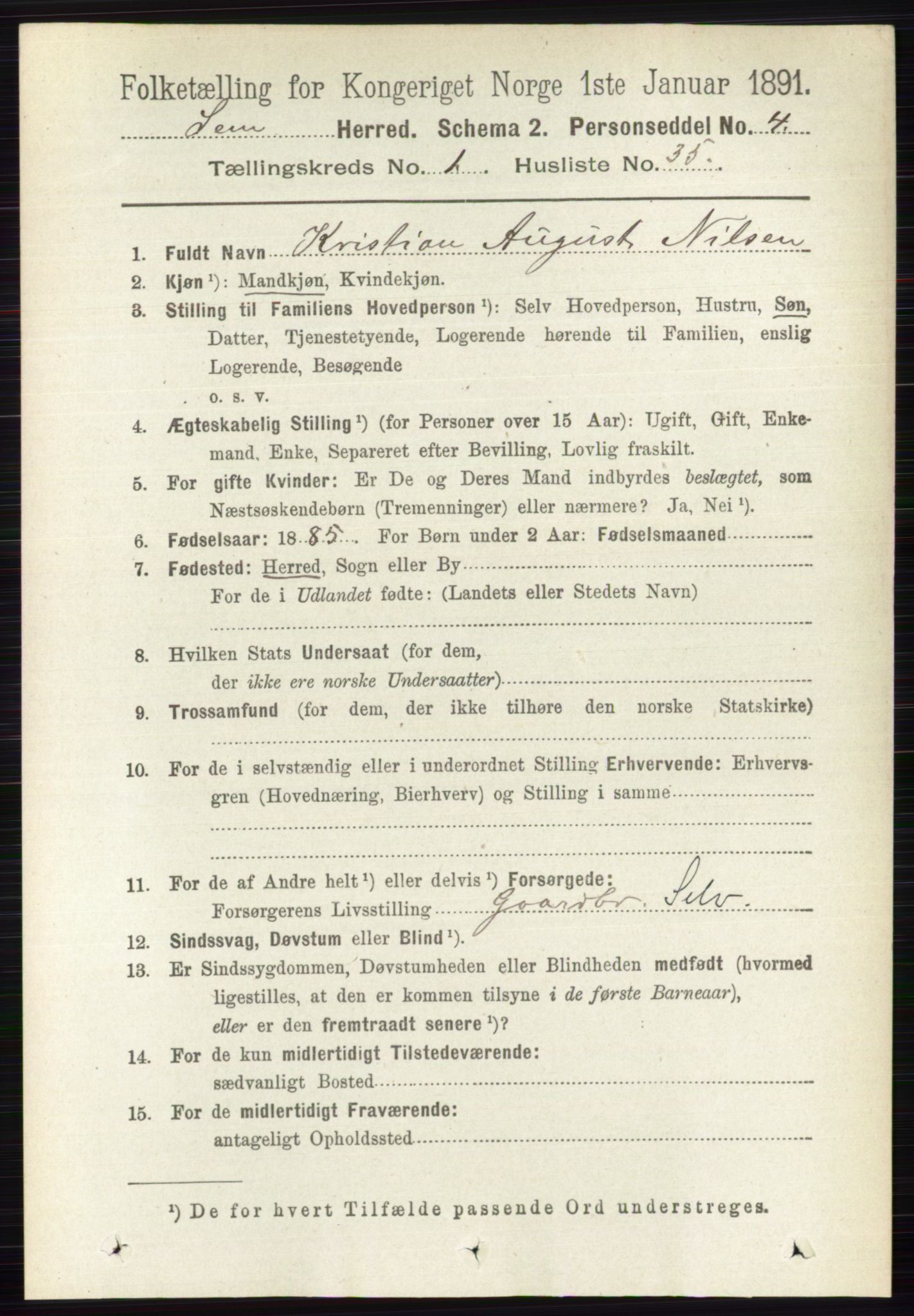 RA, Folketelling 1891 for 0721 Sem herred, 1891, s. 296