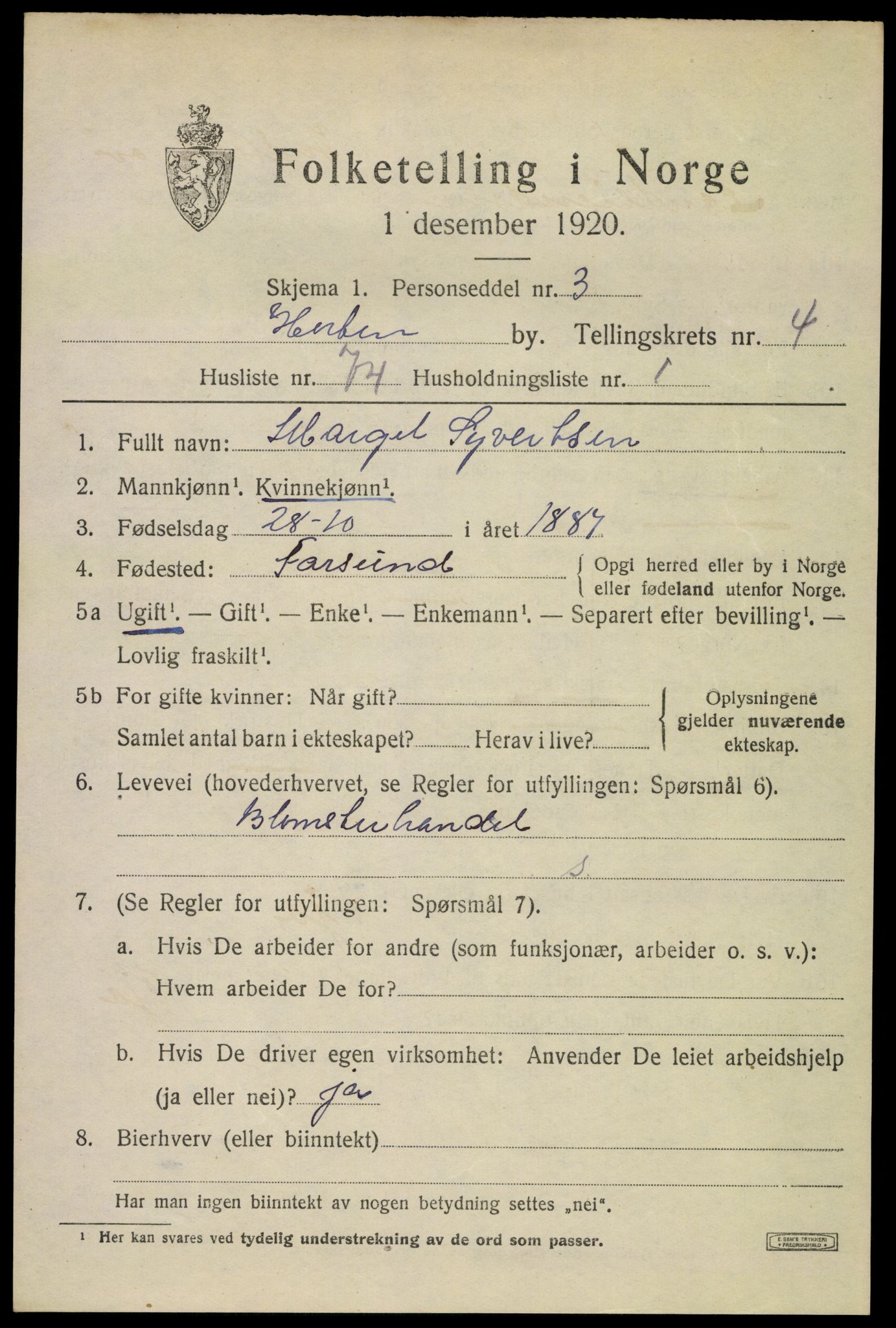 SAKO, Folketelling 1920 for 0703 Horten kjøpstad, 1920, s. 17545