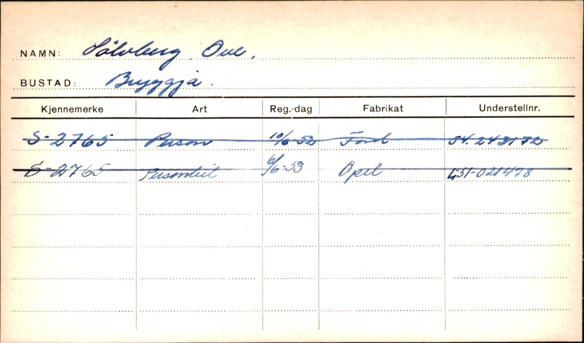 Statens vegvesen, Sogn og Fjordane vegkontor, AV/SAB-A-5301/4/F/L0002: Eigarregister Fjordane til 1.6.1961, 1930-1961, s. 66