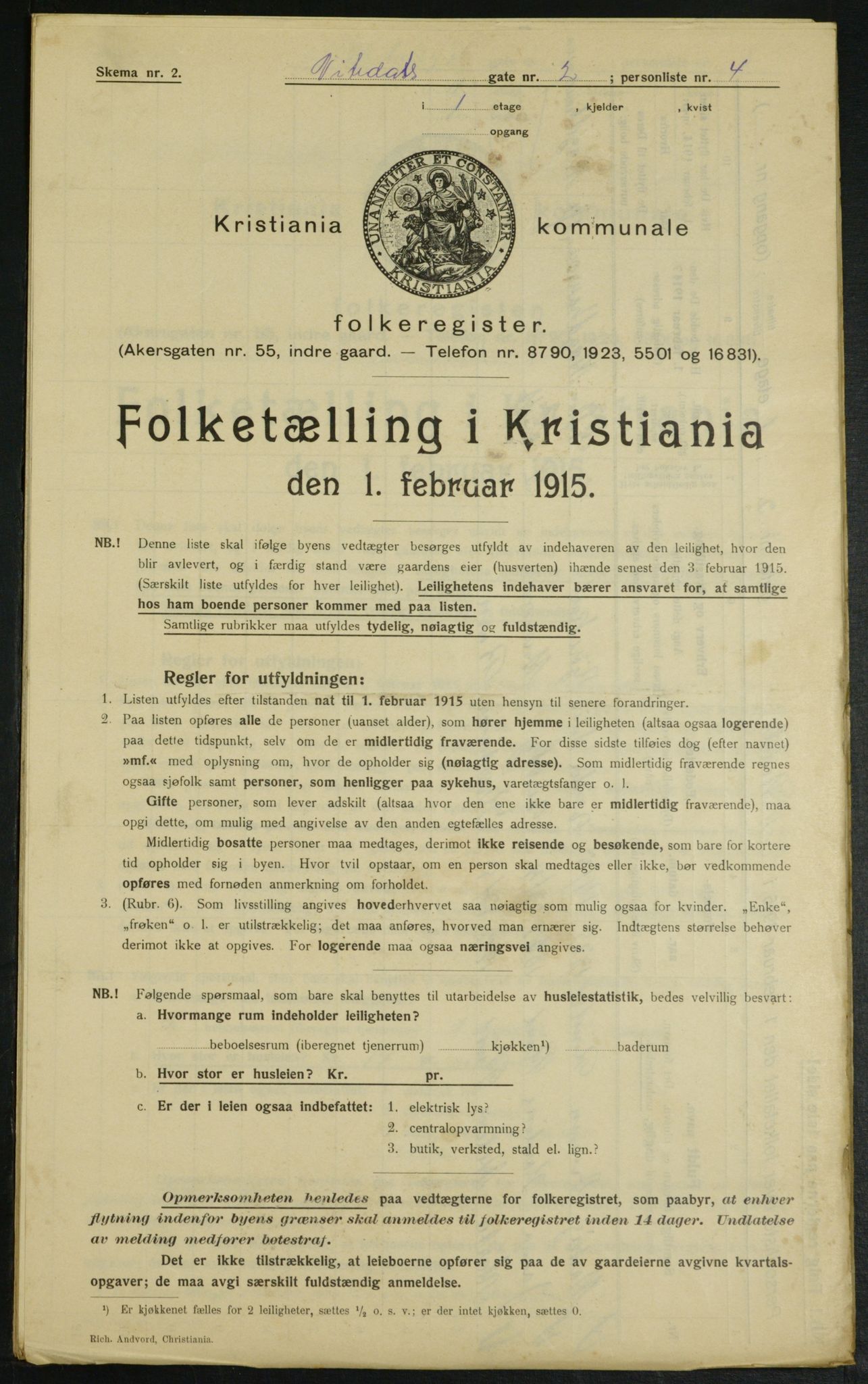 OBA, Kommunal folketelling 1.2.1915 for Kristiania, 1915, s. 70652