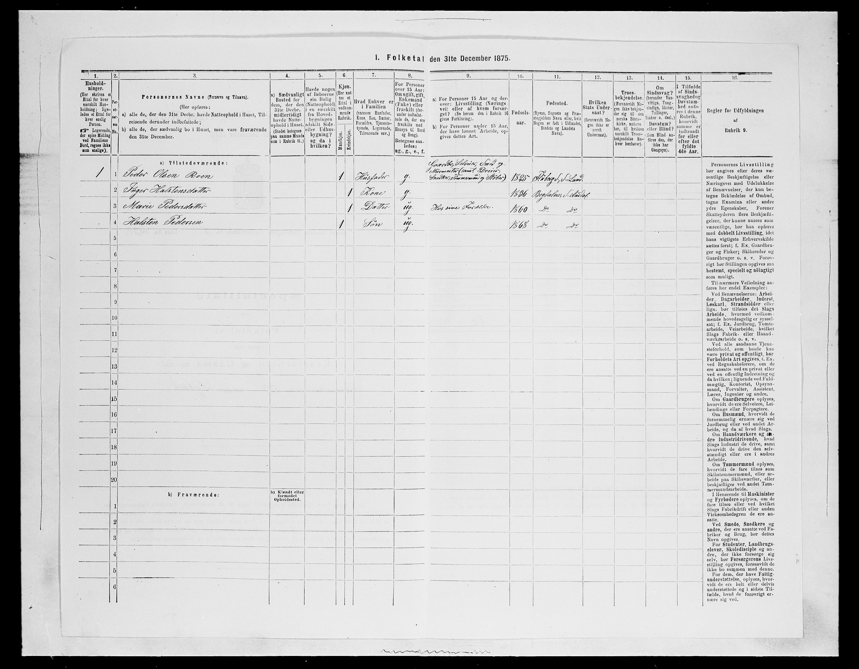 SAH, Folketelling 1875 for 0540P Sør-Aurdal prestegjeld, 1875, s. 951