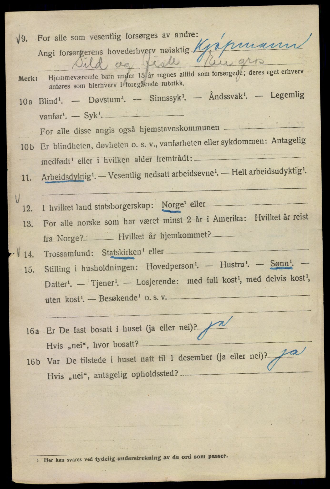 SAO, Folketelling 1920 for 0301 Kristiania kjøpstad, 1920, s. 410912