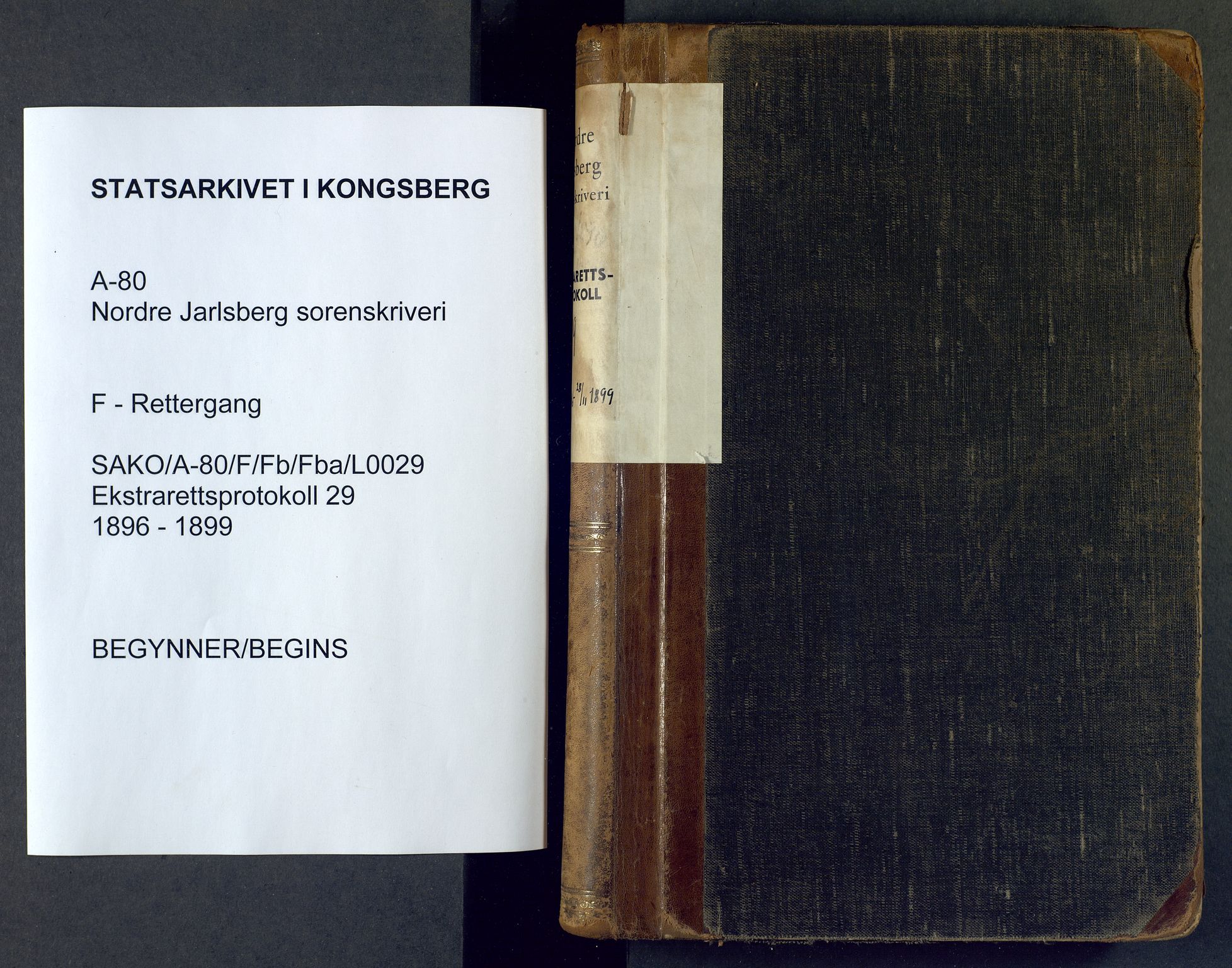Nordre Jarlsberg sorenskriveri, AV/SAKO-A-80/F/Fb/Fba/L0029: Ekstrarettsprotokoll, 1896-1899