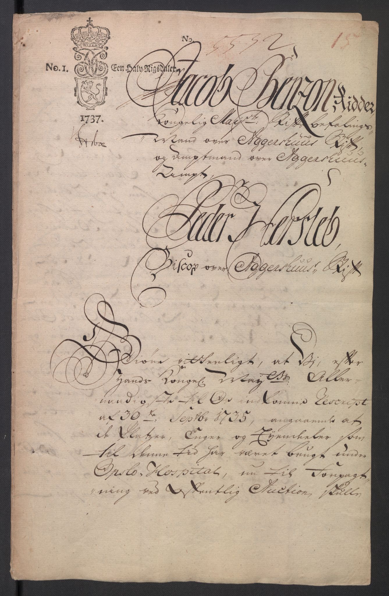 Oslo stiftsdireksjon, AV/SAO-A-11085/K/Kb/L0003/0002: Oslo Hospital / Auksjoner over Hospitalets eiendommer: Forpaktningen av plasser, tomter m.v., 1736-1737, s. 19