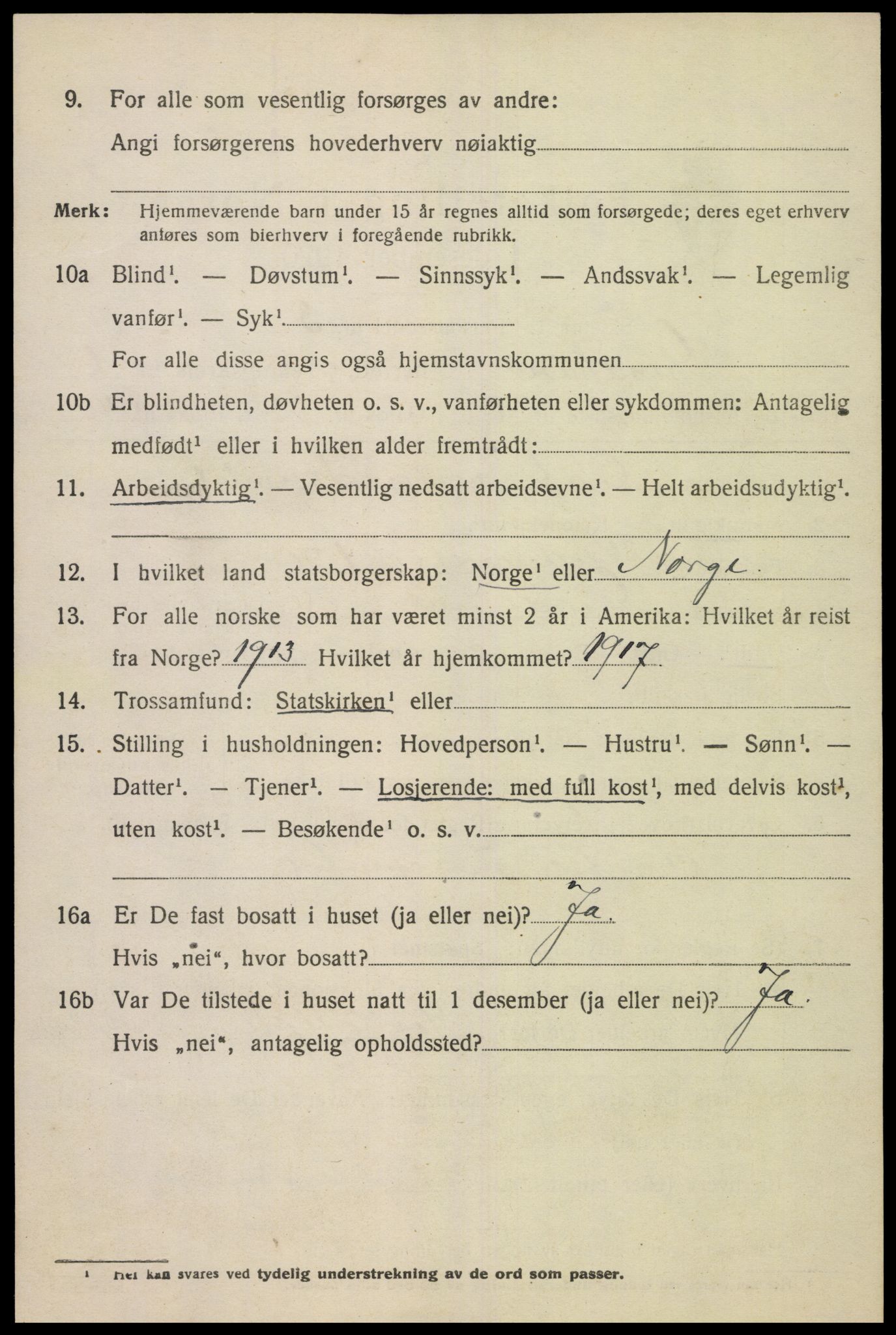 SAK, Folketelling 1920 for 1025 Grindheim herred, 1920, s. 1906