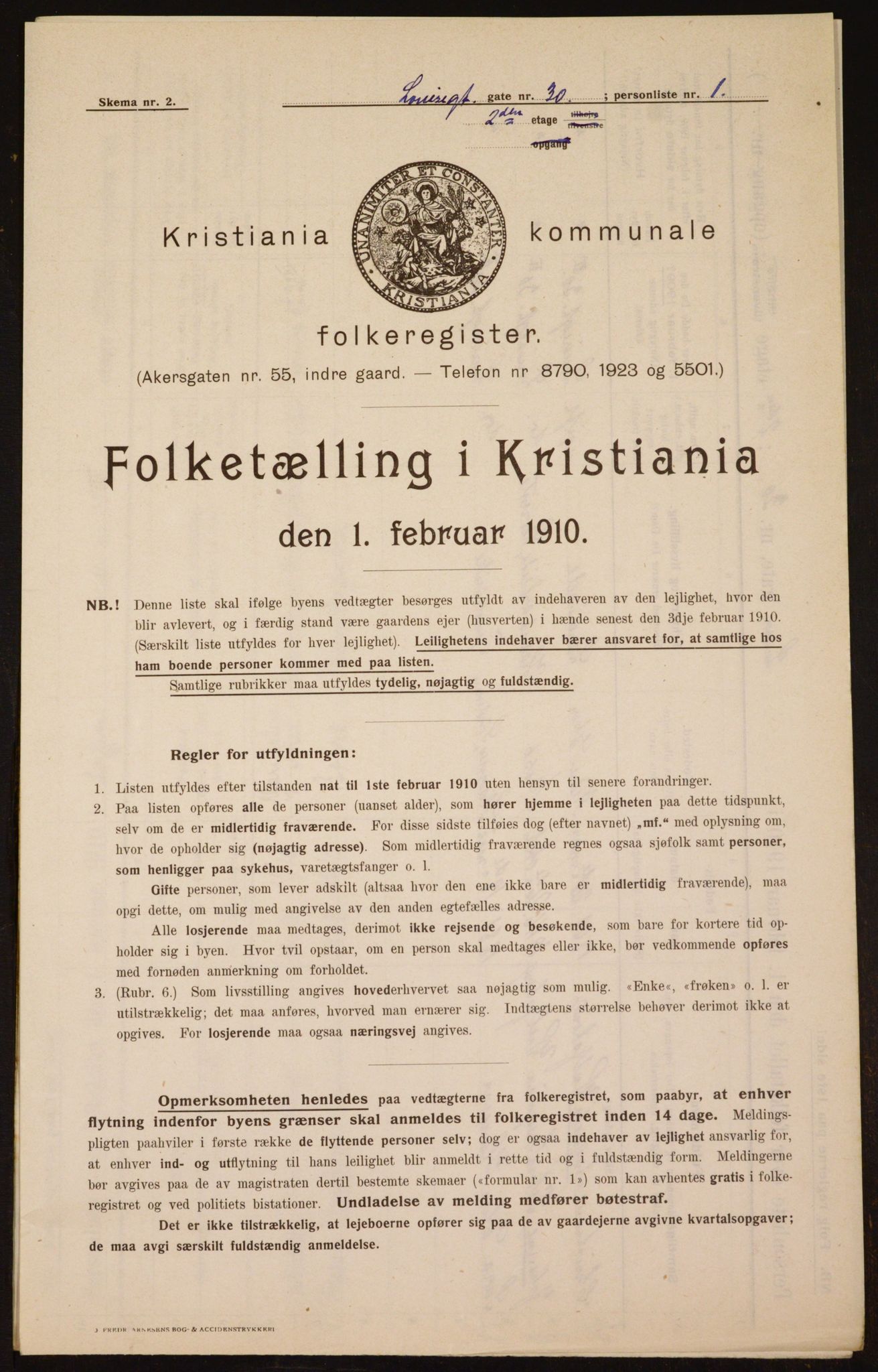 OBA, Kommunal folketelling 1.2.1910 for Kristiania, 1910, s. 56421