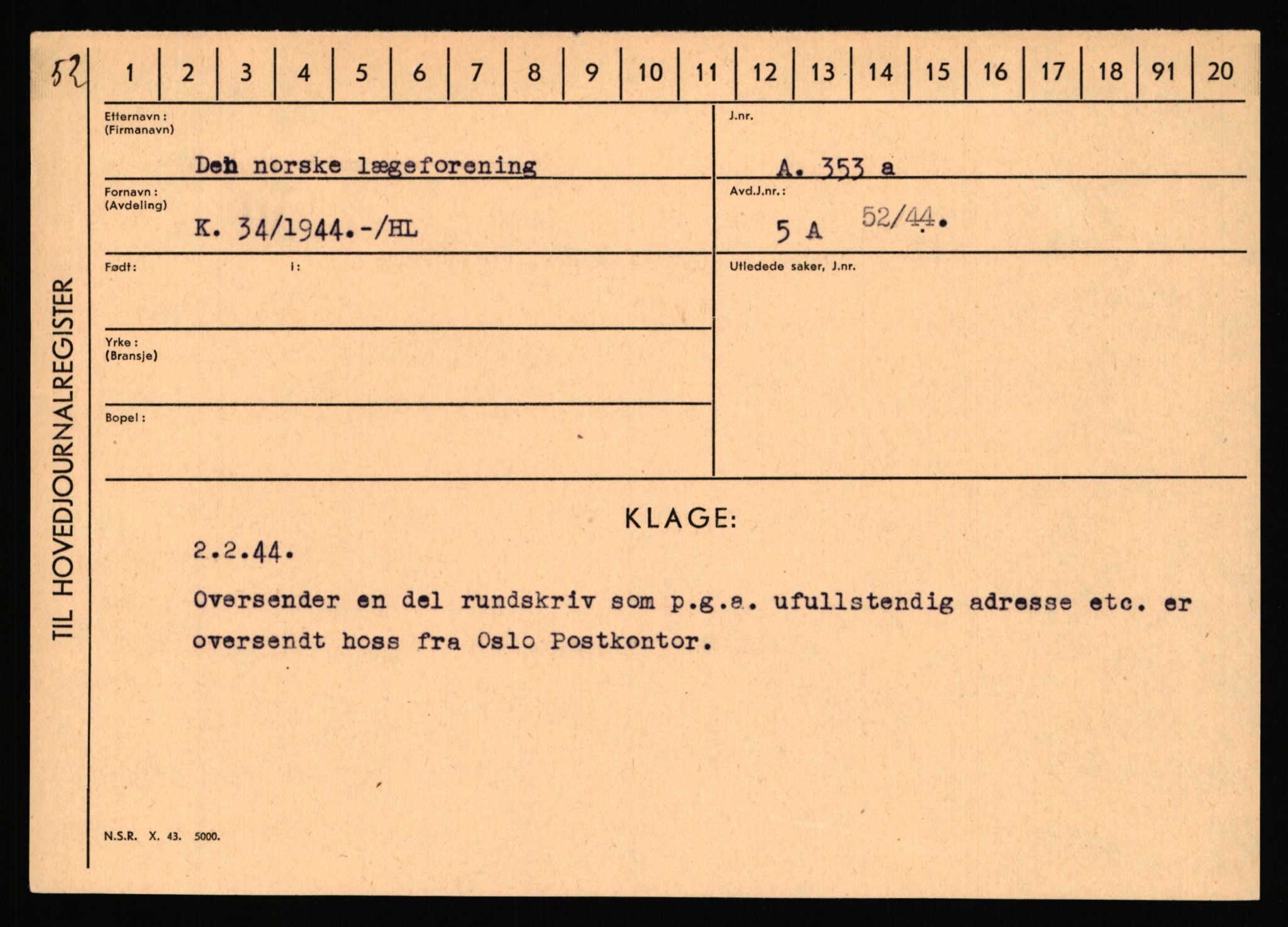 Statspolitiet - Hovedkontoret / Osloavdelingen, AV/RA-S-1329/C/Ca/L0003: Brechan - Eichinger	, 1943-1945, s. 3342