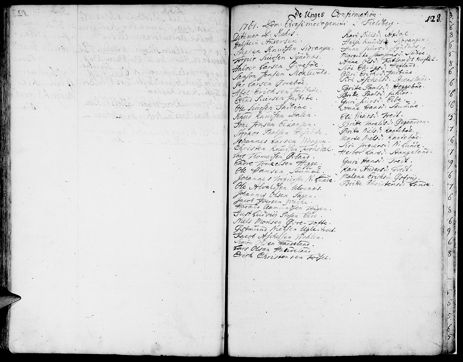 Fjelberg sokneprestembete, SAB/A-75201/H/Haa: Ministerialbok nr. A 2, 1760-1788, s. 128