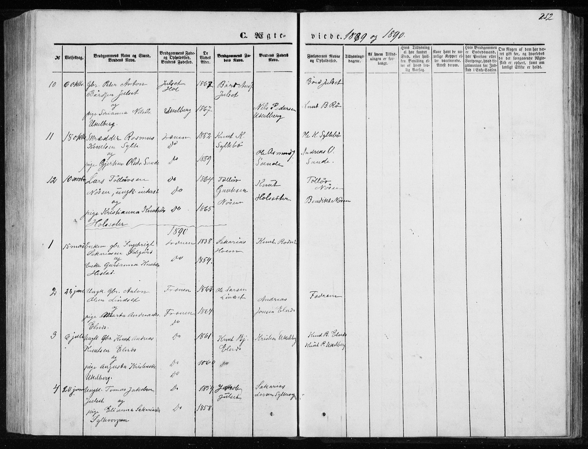 Ministerialprotokoller, klokkerbøker og fødselsregistre - Møre og Romsdal, AV/SAT-A-1454/565/L0754: Klokkerbok nr. 565C03, 1870-1896, s. 232