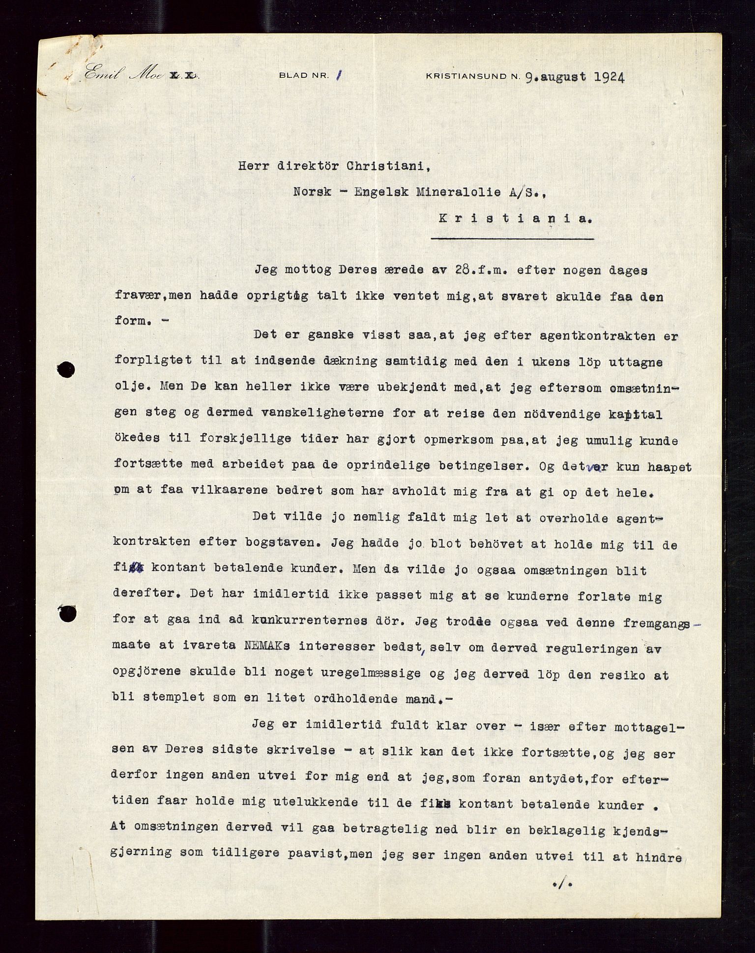 Pa 1521 - A/S Norske Shell, AV/SAST-A-101915/E/Ea/Eaa/L0012: Sjefskorrespondanse, 1924, s. 736