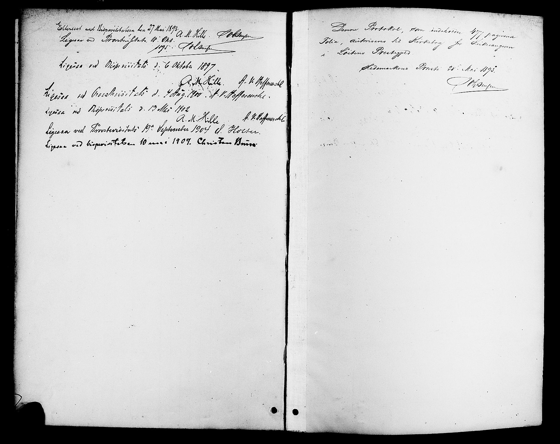Løten prestekontor, SAH/PREST-022/L/La/L0006: Klokkerbok nr. 6, 1892-1909
