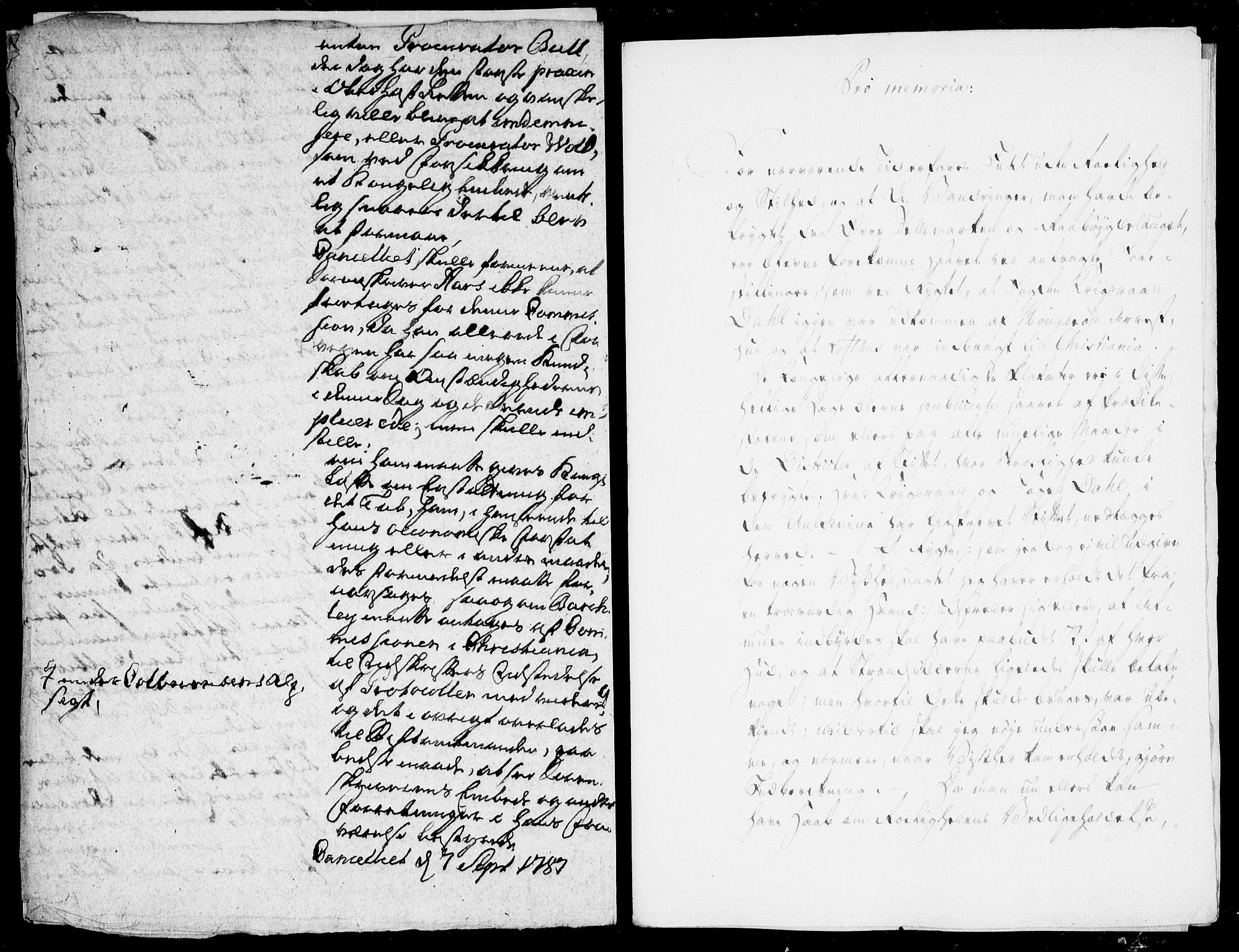 Danske Kanselli, Skapsaker, AV/RA-EA-4061/F/L0097: Skap 16, pakke 7 III, 1787, s. 30