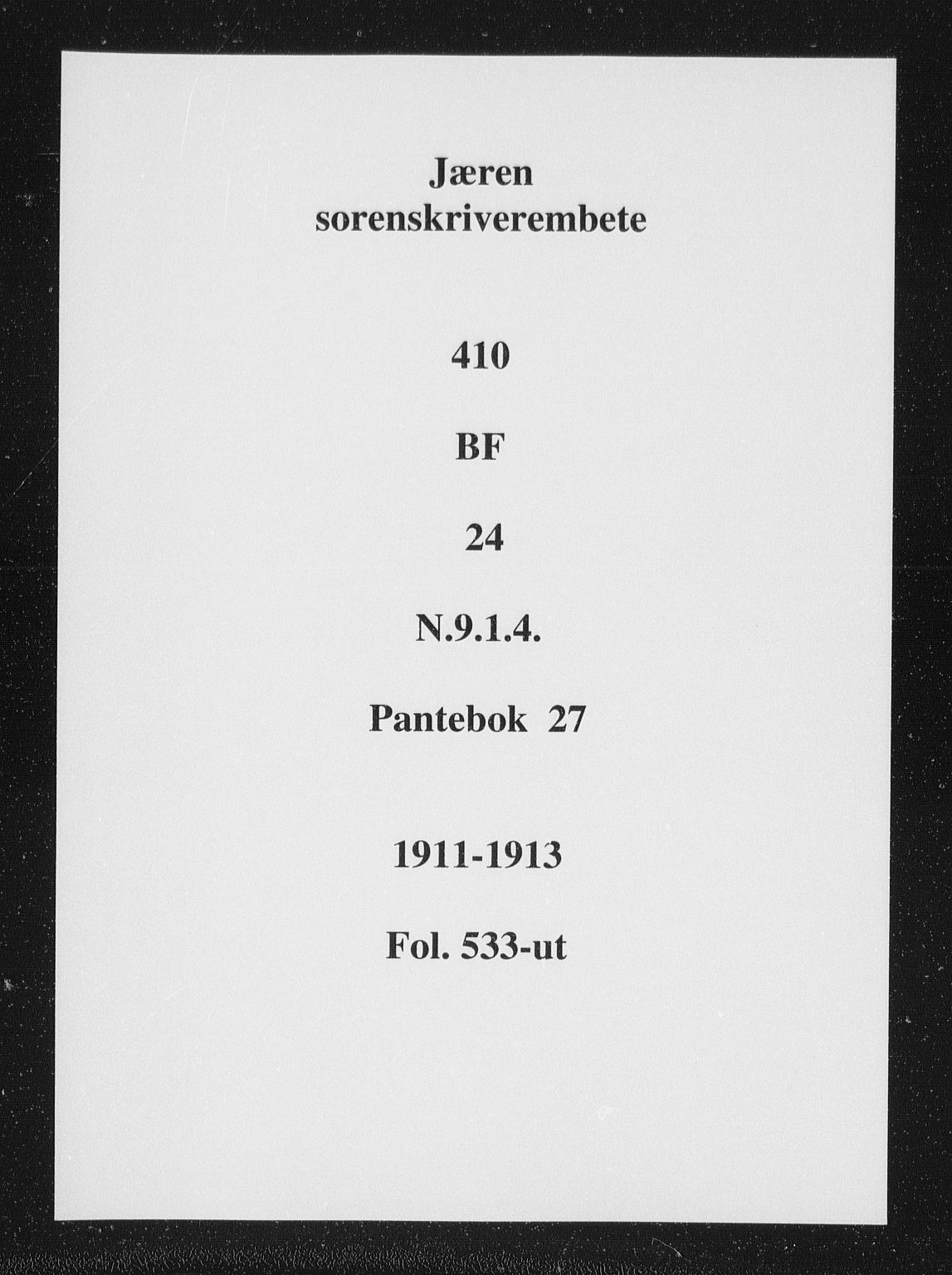 Jæren sorenskriveri, SAST/A-100310/01/4/41/41BF/L0024: Pantebok nr. 27b, 1911-1913