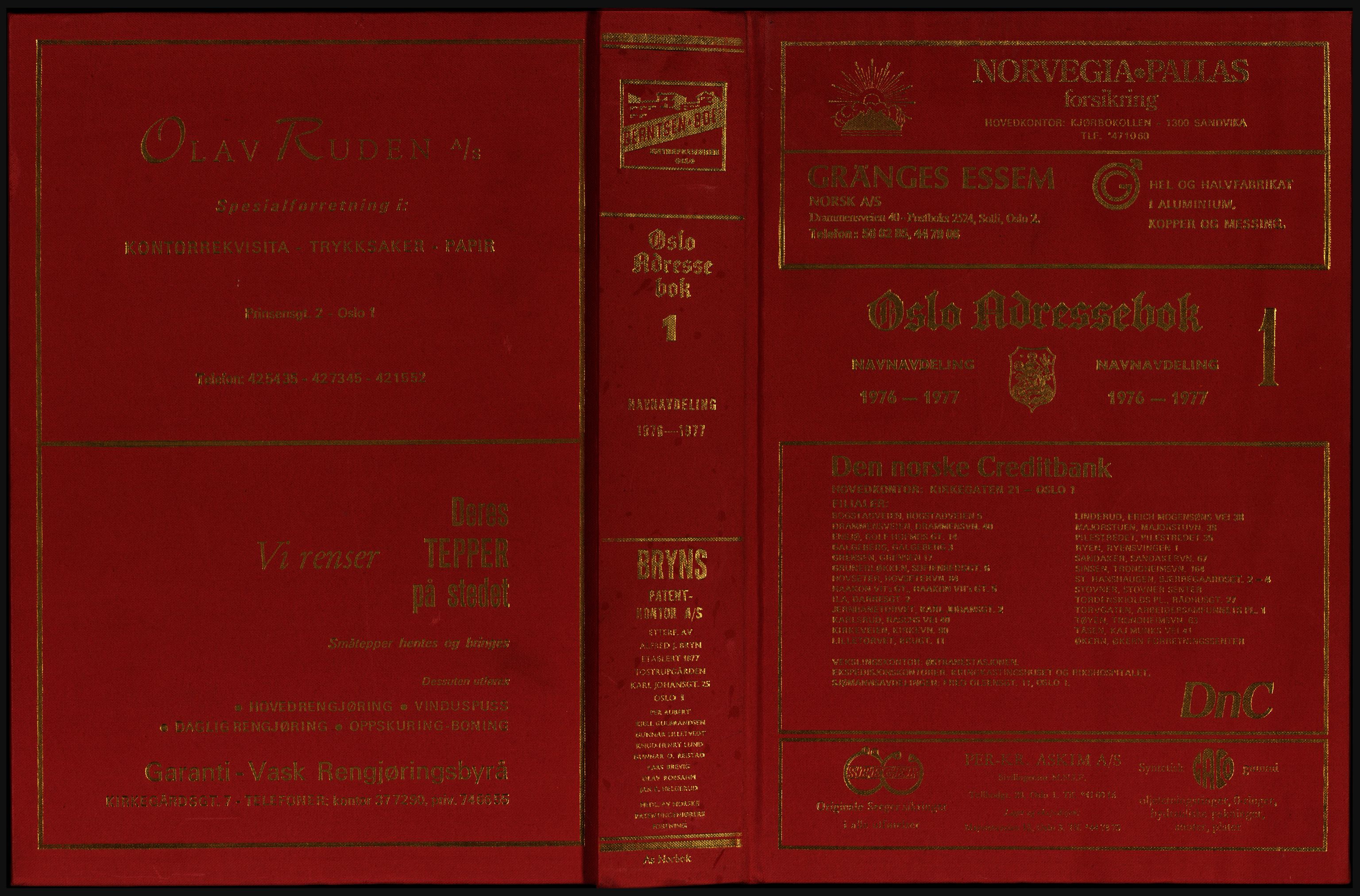 Kristiania/Oslo adressebok, PUBL/-, 1976-1977