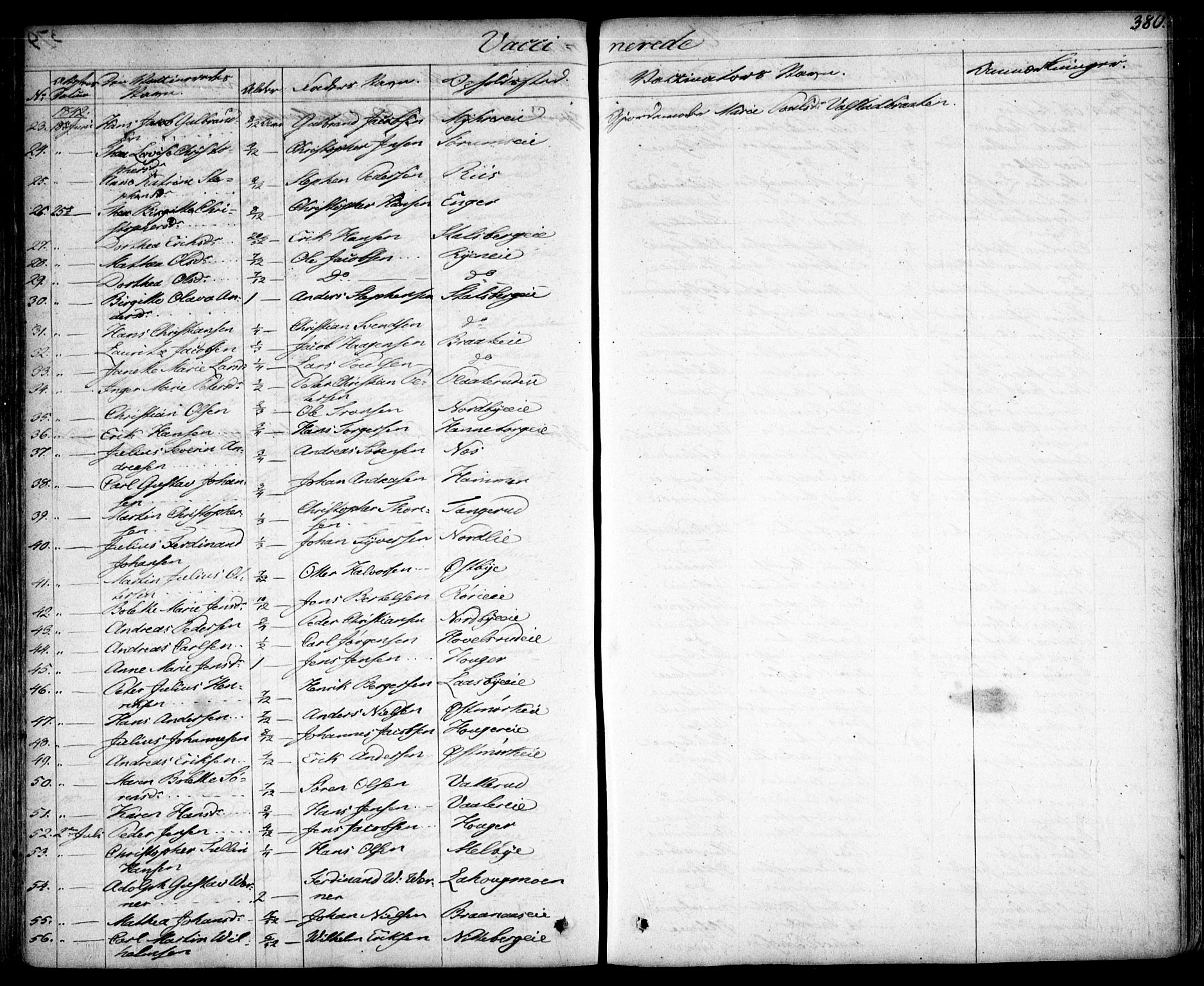 Skedsmo prestekontor Kirkebøker, AV/SAO-A-10033a/F/Fa/L0009: Ministerialbok nr. I 9, 1830-1853, s. 380