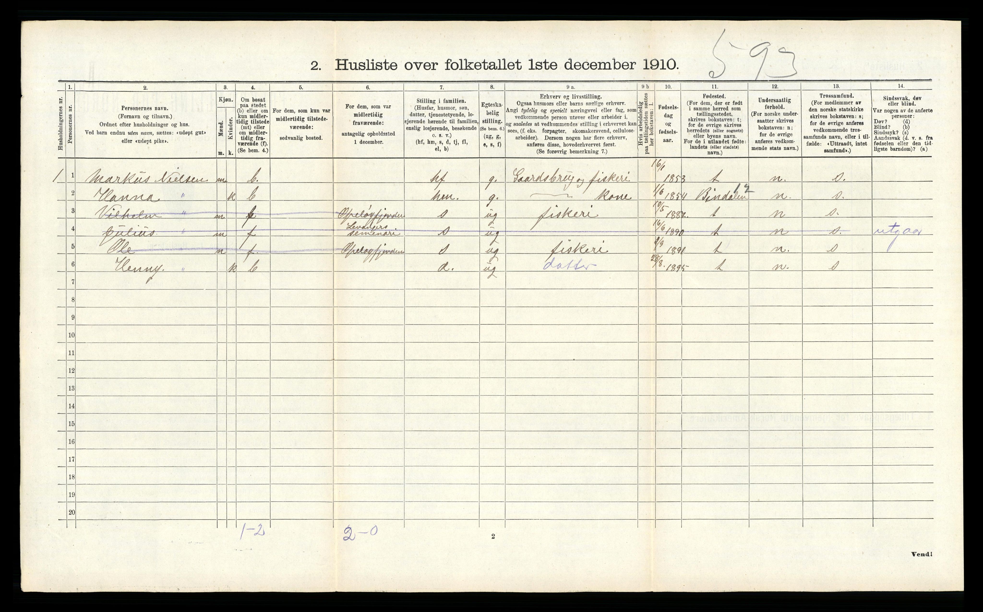 RA, Folketelling 1910 for 1812 Vik herred, 1910, s. 227