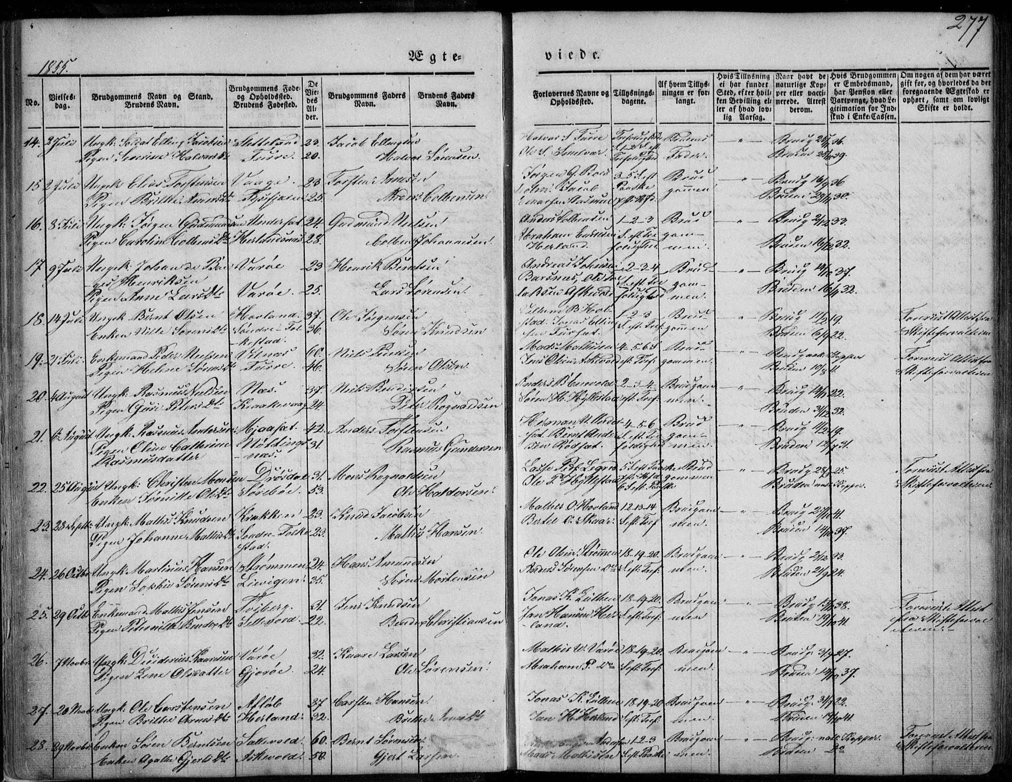 Askvoll sokneprestembete, AV/SAB-A-79501/H/Haa/Haaa/L0011/0002: Ministerialbok nr. A 11 II, 1845-1878, s. 277