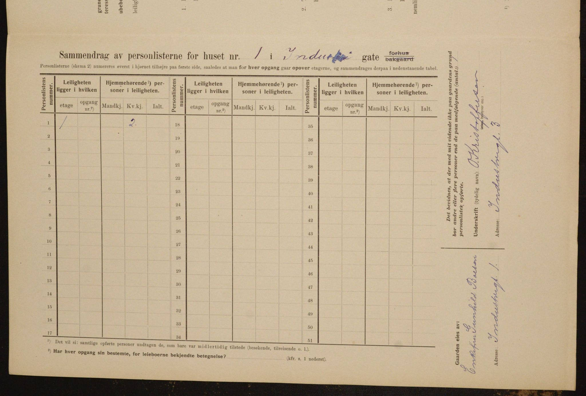 OBA, Kommunal folketelling 1.2.1910 for Kristiania, 1910, s. 42259