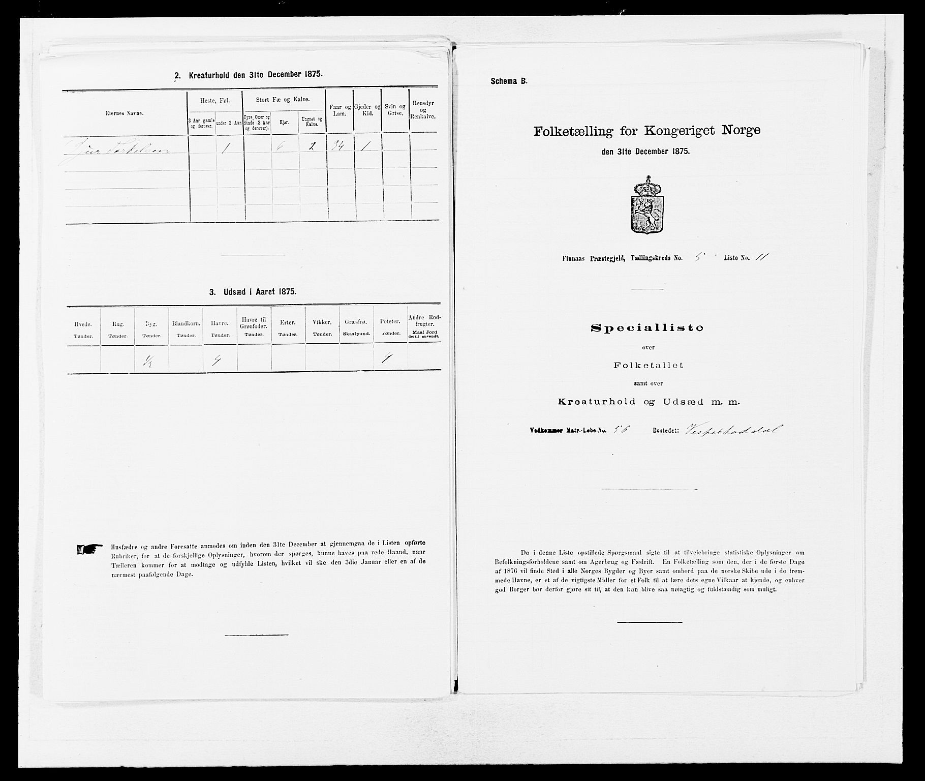SAB, Folketelling 1875 for 1218P Finnås prestegjeld, 1875, s. 632