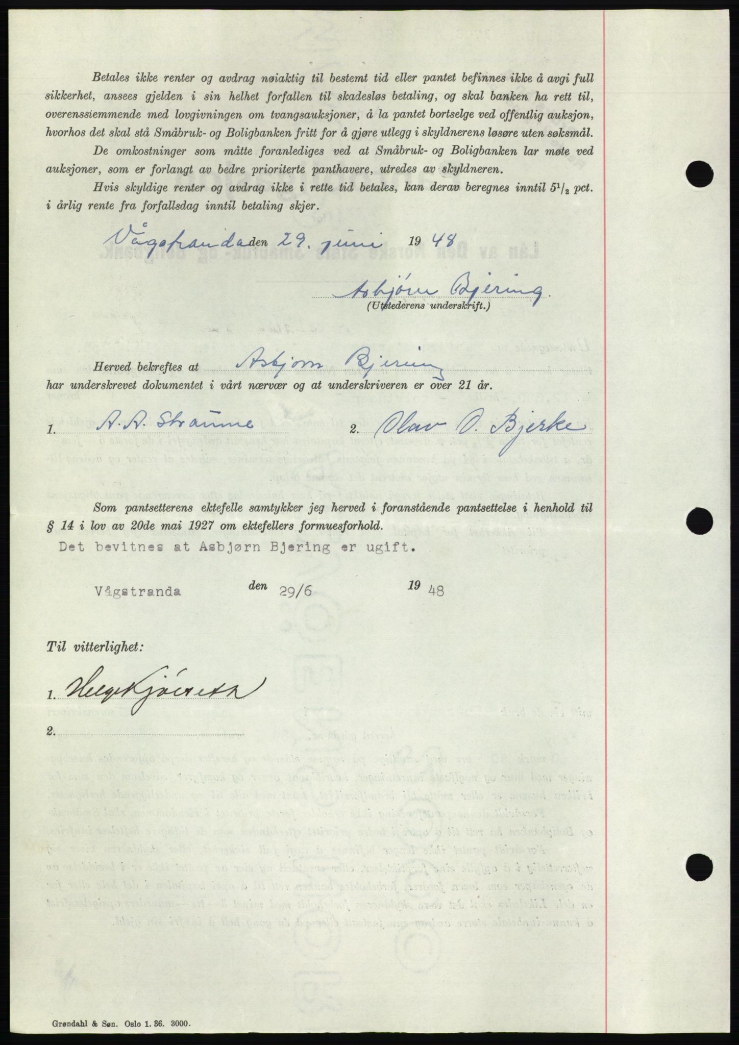 Romsdal sorenskriveri, AV/SAT-A-4149/1/2/2C: Pantebok nr. B4, 1948-1949, Dagboknr: 1706/1948