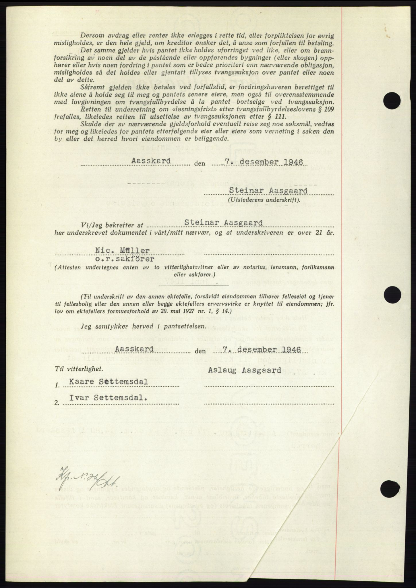 Nordmøre sorenskriveri, AV/SAT-A-4132/1/2/2Ca: Pantebok nr. B95, 1946-1947, Dagboknr: 23/1947