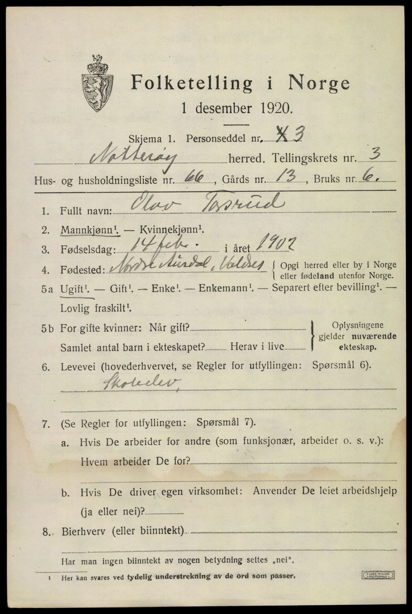 SAKO, Folketelling 1920 for 0722 Nøtterøy herred, 1920, s. 6251