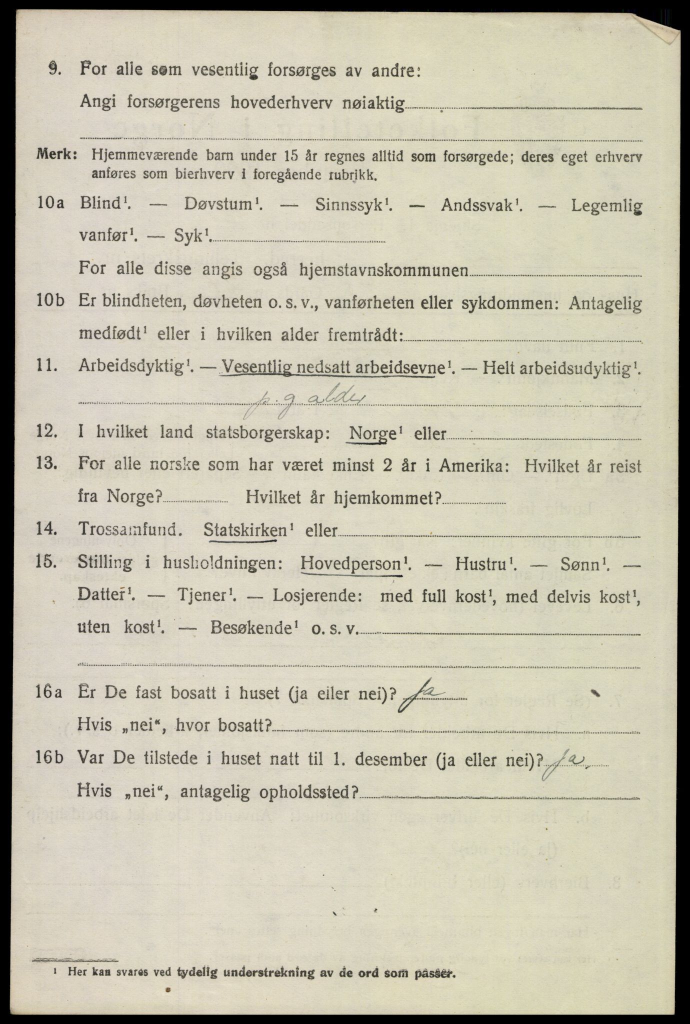 SAH, Folketelling 1920 for 0440 Kvikne herred, 1920, s. 1599