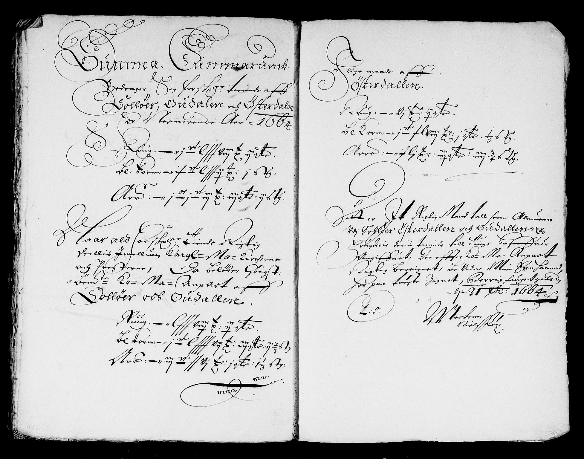 Rentekammeret inntil 1814, Reviderte regnskaper, Stiftamtstueregnskaper, Landkommissariatet på Akershus og Akershus stiftamt, AV/RA-EA-5869/R/Ra/L0020: Landkommissariatet på Akershus, 1664