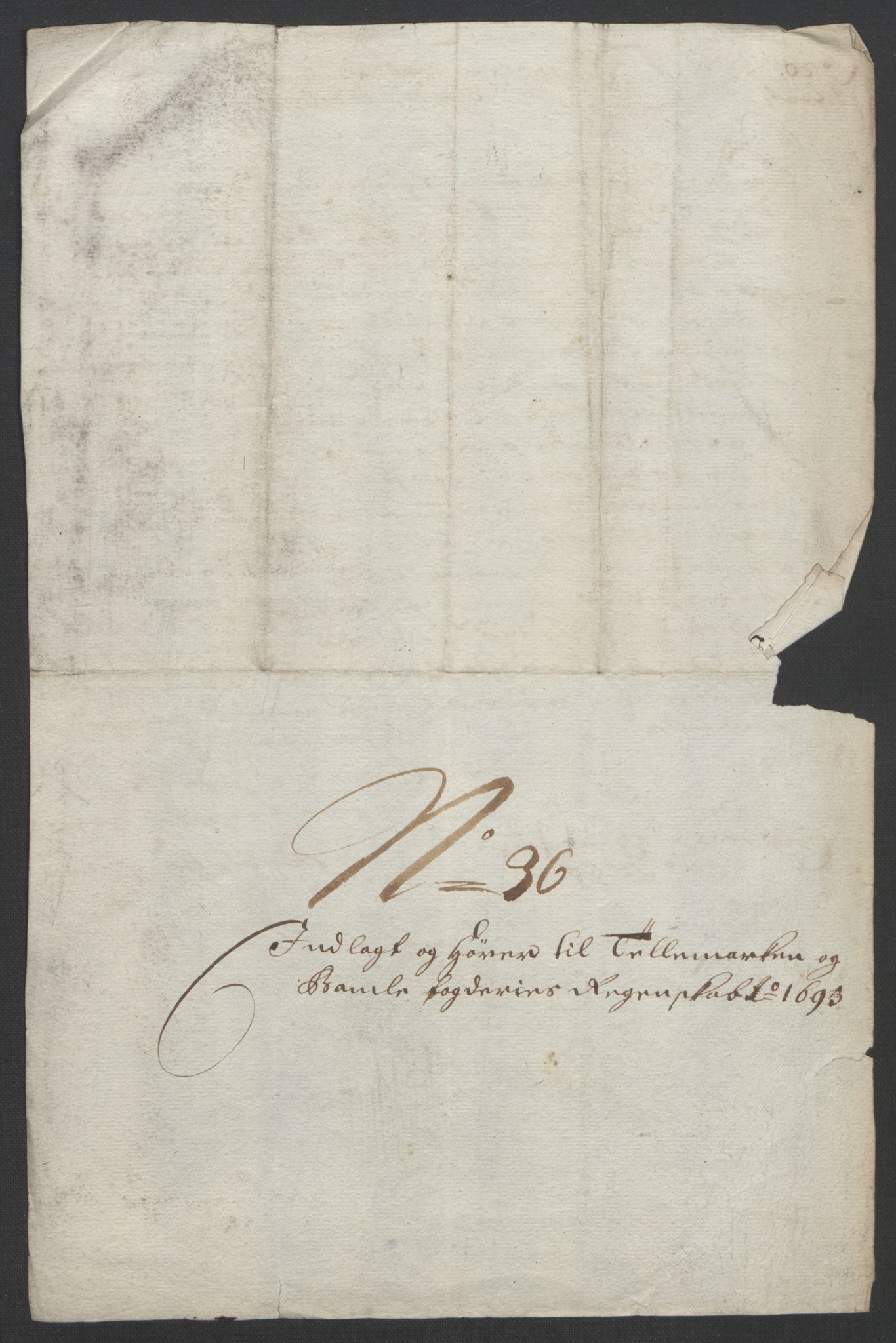 Rentekammeret inntil 1814, Reviderte regnskaper, Fogderegnskap, RA/EA-4092/R36/L2093: Fogderegnskap Øvre og Nedre Telemark og Bamble, 1695, s. 535