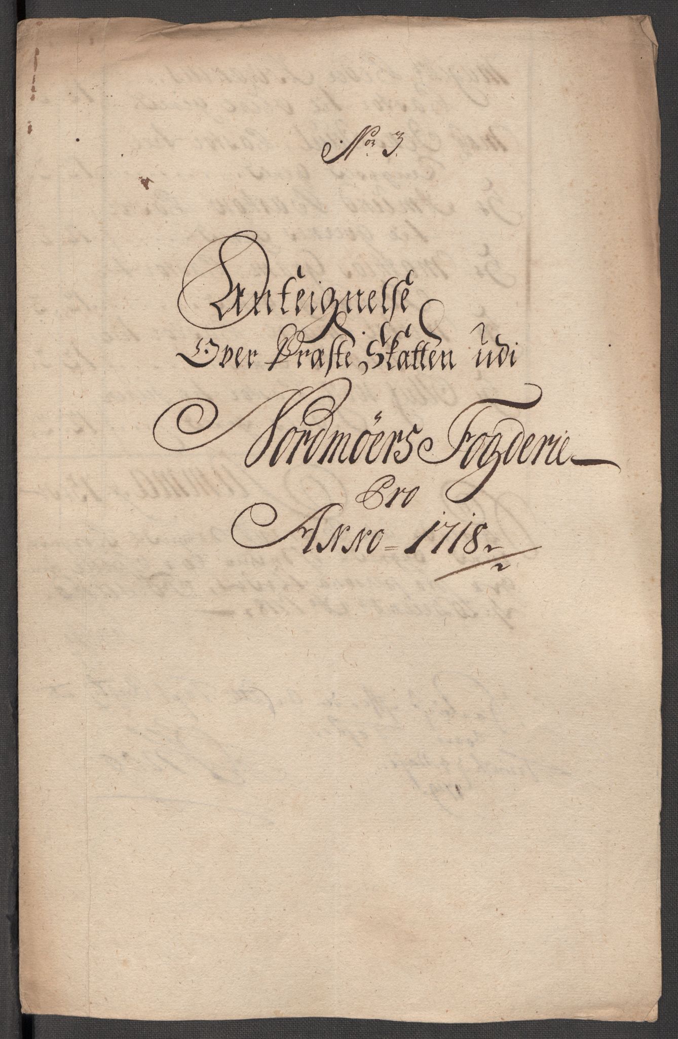 Rentekammeret inntil 1814, Reviderte regnskaper, Fogderegnskap, RA/EA-4092/R56/L3751: Fogderegnskap Nordmøre, 1718, s. 99