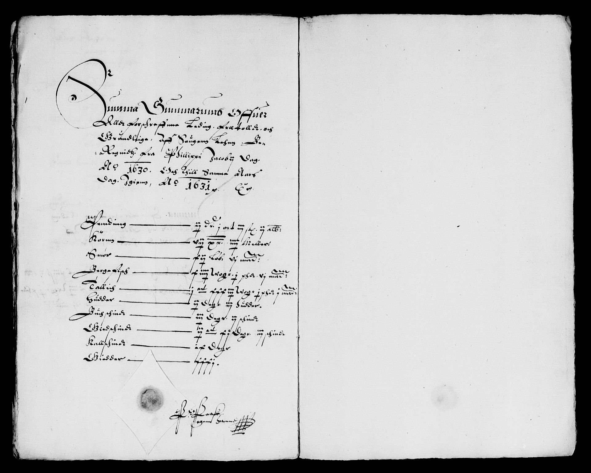 Rentekammeret inntil 1814, Reviderte regnskaper, Lensregnskaper, RA/EA-5023/R/Rb/Rbt/L0055: Bergenhus len, 1630-1631