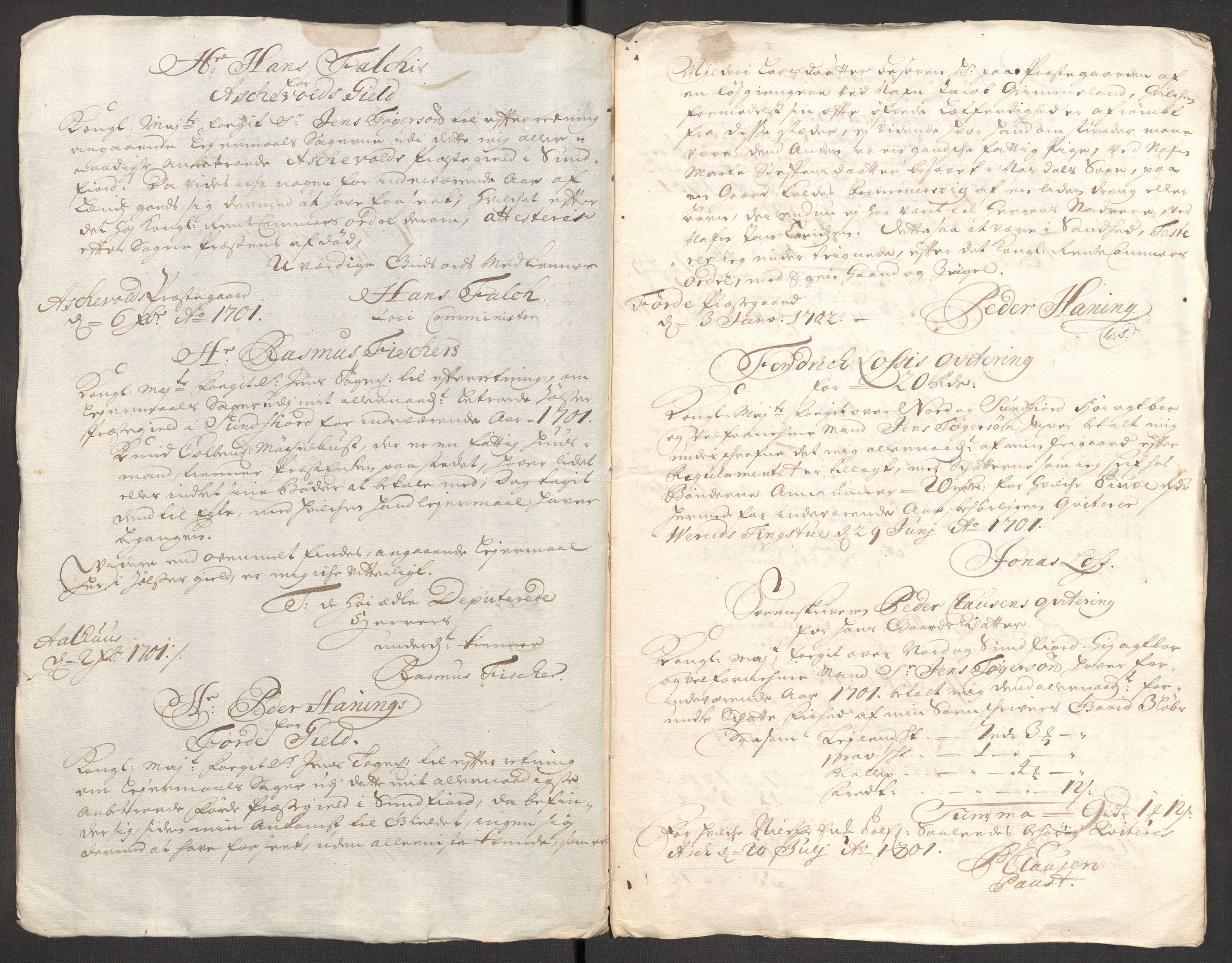 Rentekammeret inntil 1814, Reviderte regnskaper, Fogderegnskap, RA/EA-4092/R53/L3425: Fogderegnskap Sunn- og Nordfjord, 1700-1701, s. 317