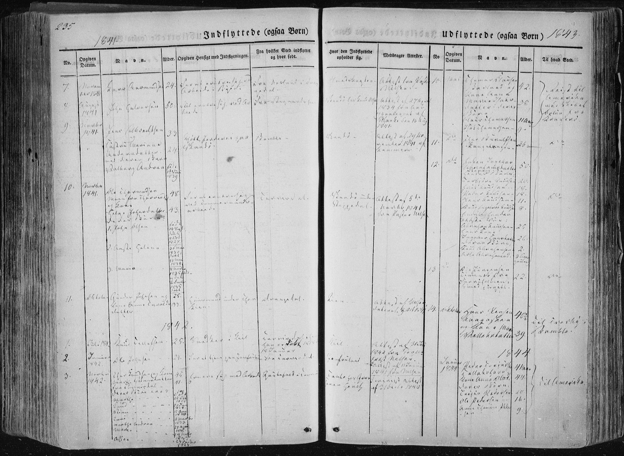 Sannidal kirkebøker, AV/SAKO-A-296/F/Fa/L0007: Ministerialbok nr. 7, 1831-1854, s. 235