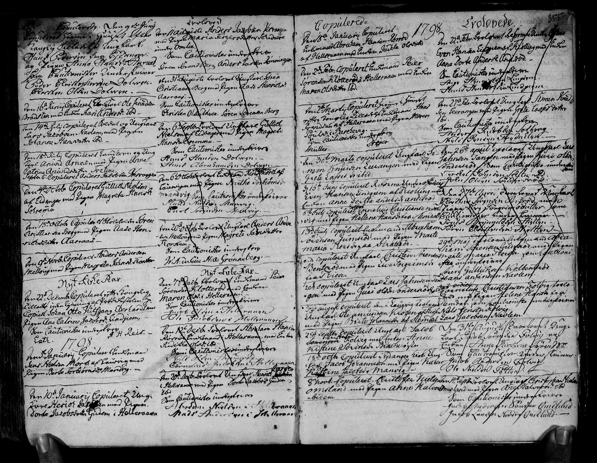Brunlanes kirkebøker, AV/SAKO-A-342/F/Fa/L0001: Ministerialbok nr. I 1, 1766-1801, s. 354-355