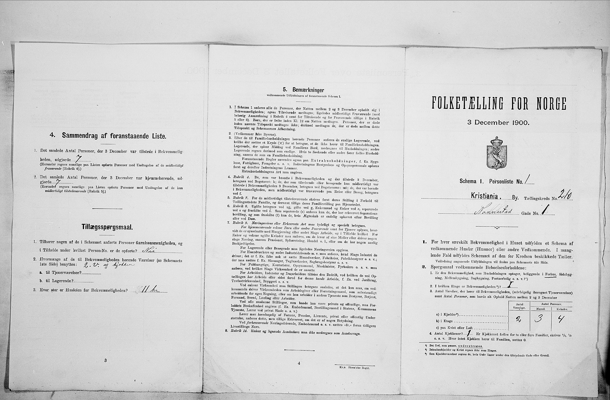 SAO, Folketelling 1900 for 0301 Kristiania kjøpstad, 1900, s. 62457