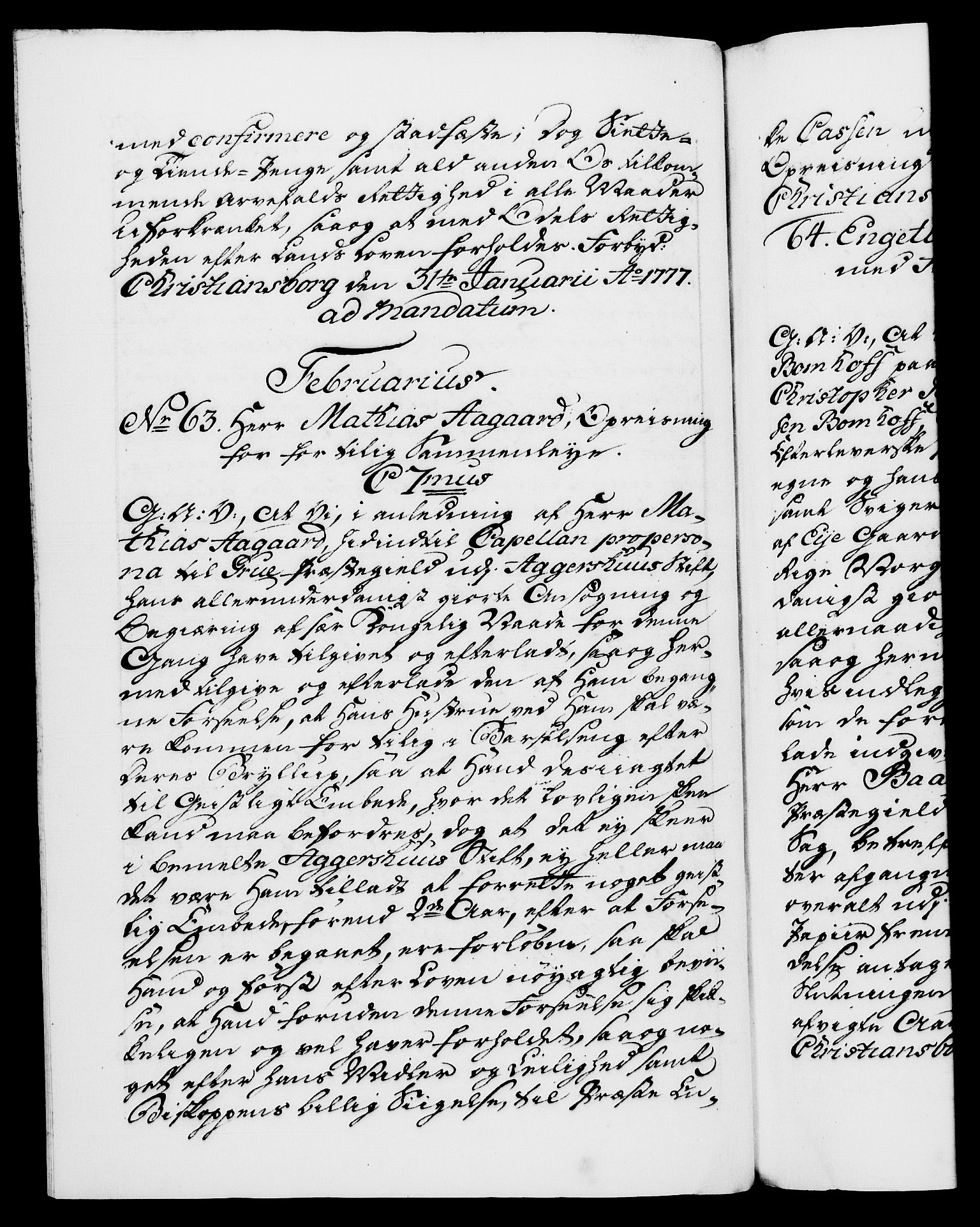 Danske Kanselli 1572-1799, RA/EA-3023/F/Fc/Fca/Fcaa/L0047: Norske registre, 1776-1778, s. 409b