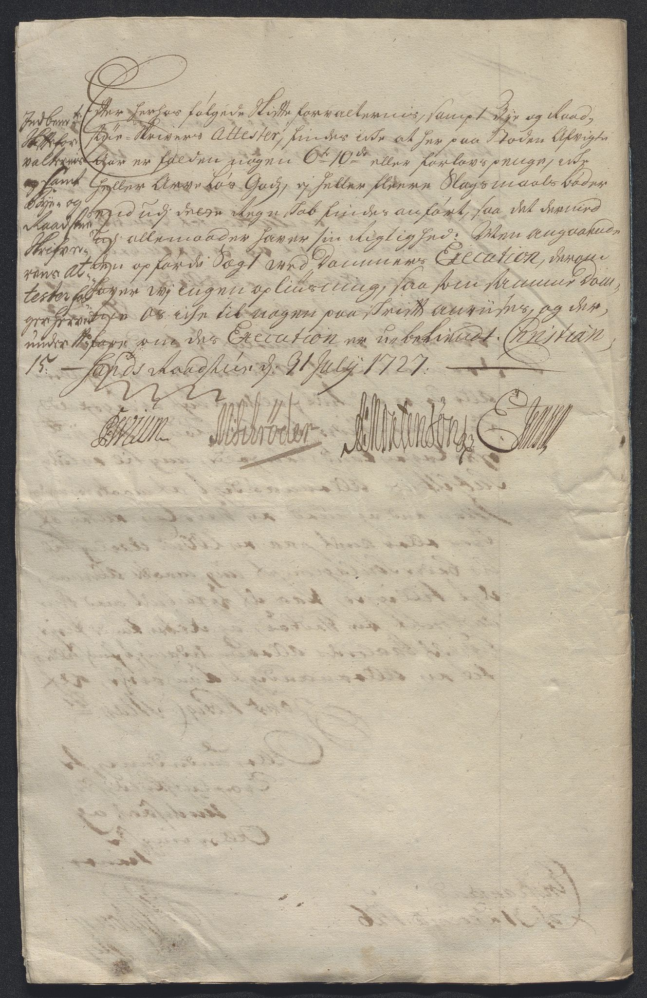 Rentekammeret inntil 1814, Reviderte regnskaper, Byregnskaper, AV/RA-EA-4066/R/Rm/L0286: [M19] Sikt og sakefall, 1719-1727, s. 545