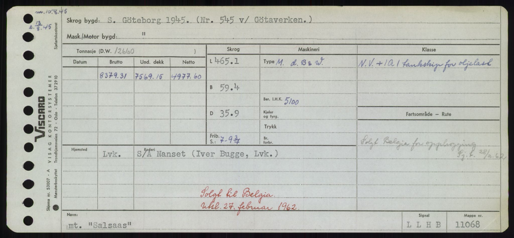 Sjøfartsdirektoratet med forløpere, Skipsmålingen, AV/RA-S-1627/H/Hd/L0031: Fartøy, Rju-Sam, s. 611