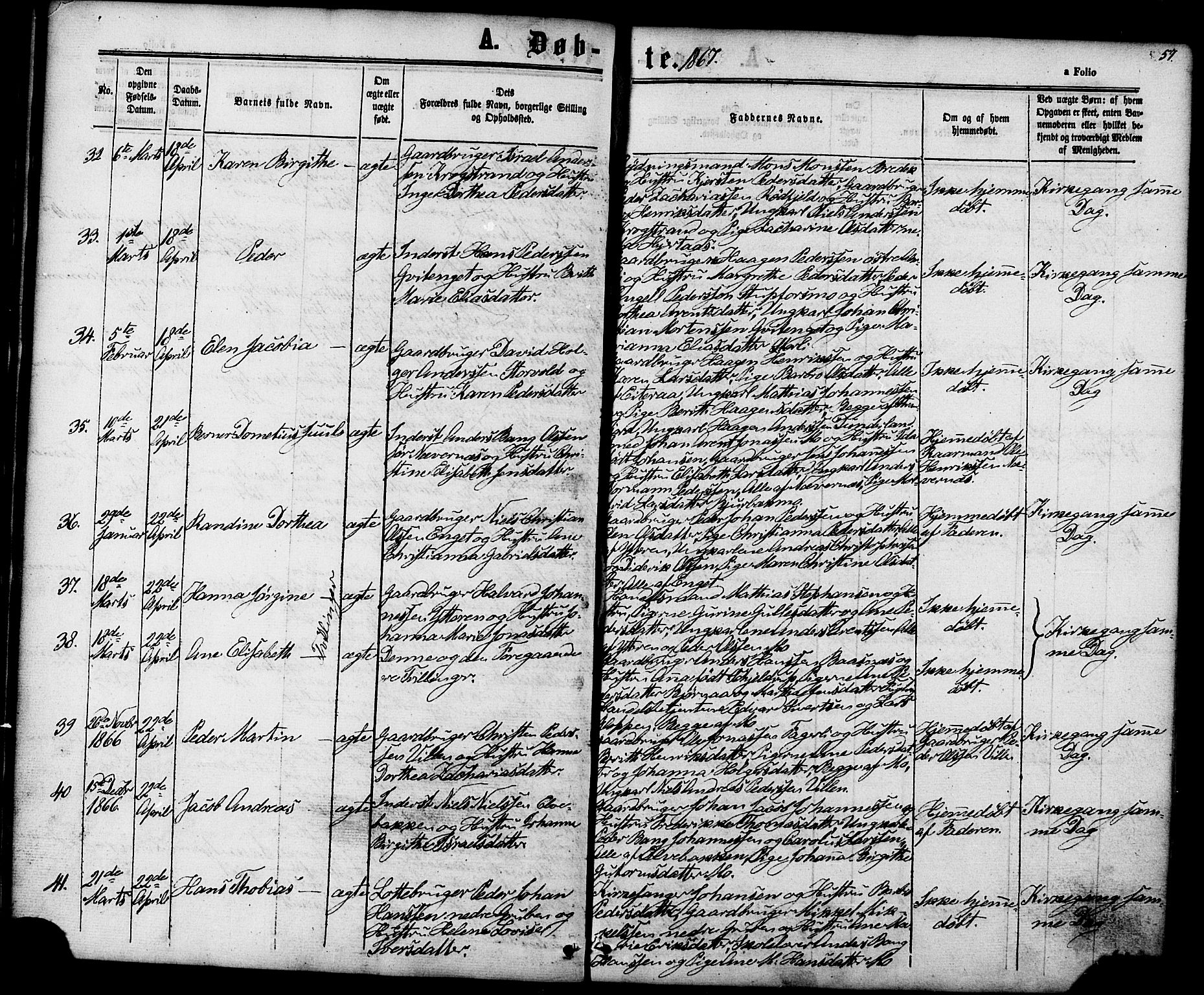 Ministerialprotokoller, klokkerbøker og fødselsregistre - Nordland, AV/SAT-A-1459/827/L0393: Ministerialbok nr. 827A05, 1863-1883, s. 57