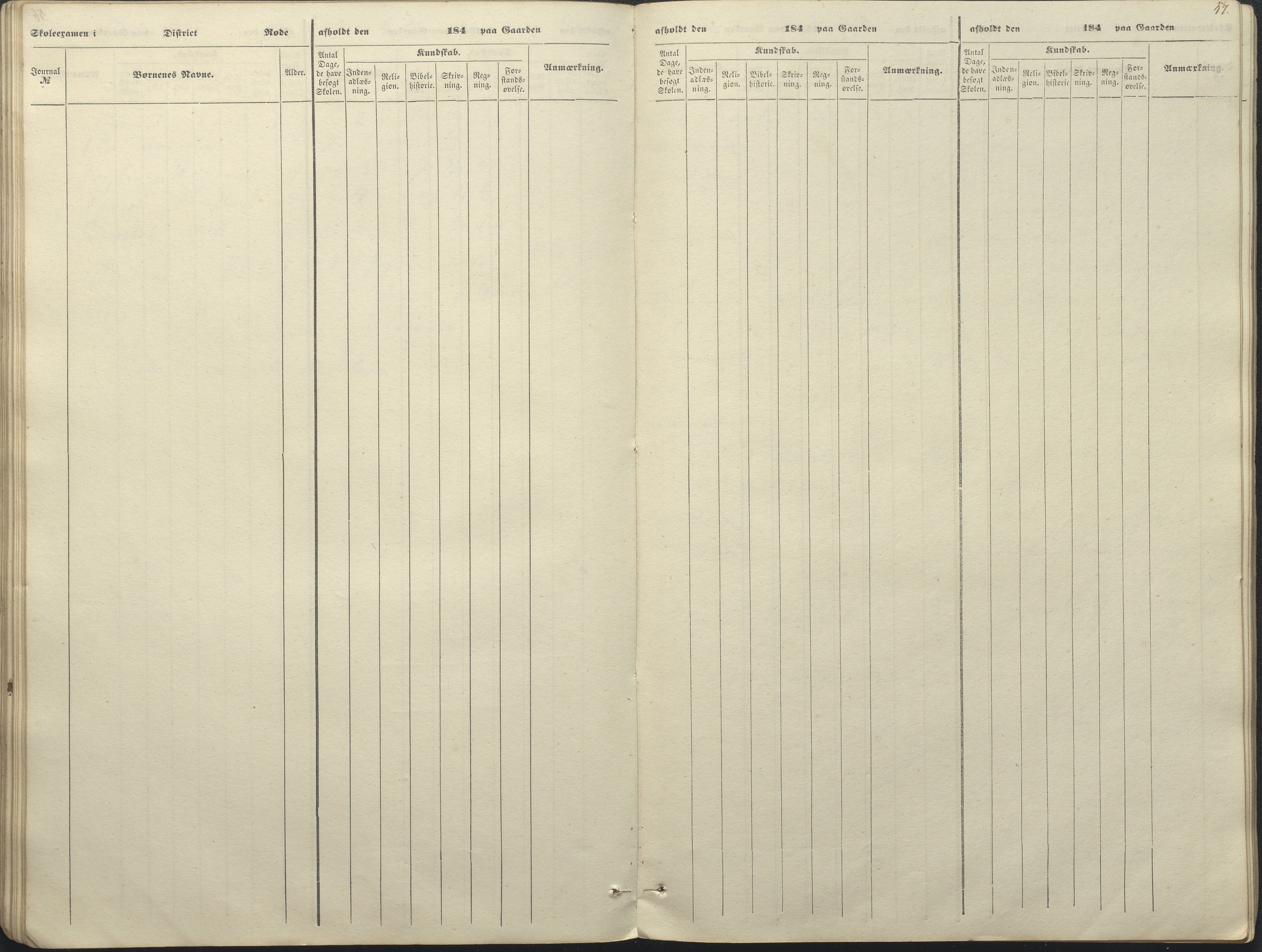 Øyestad kommune frem til 1979, AAKS/KA0920-PK/06/06A/L0046: Eksamensprotokoll, 1848-1854, s. 52