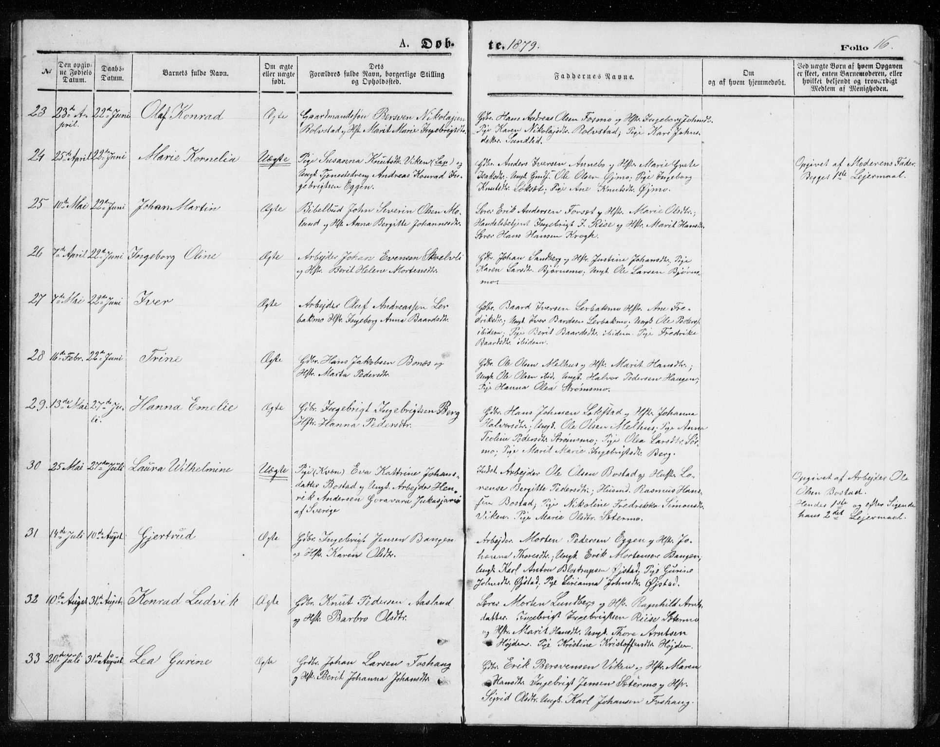 Målselv sokneprestembete, AV/SATØ-S-1311/G/Ga/Gab/L0007klokker: Klokkerbok nr. 7, 1876-1895, s. 16