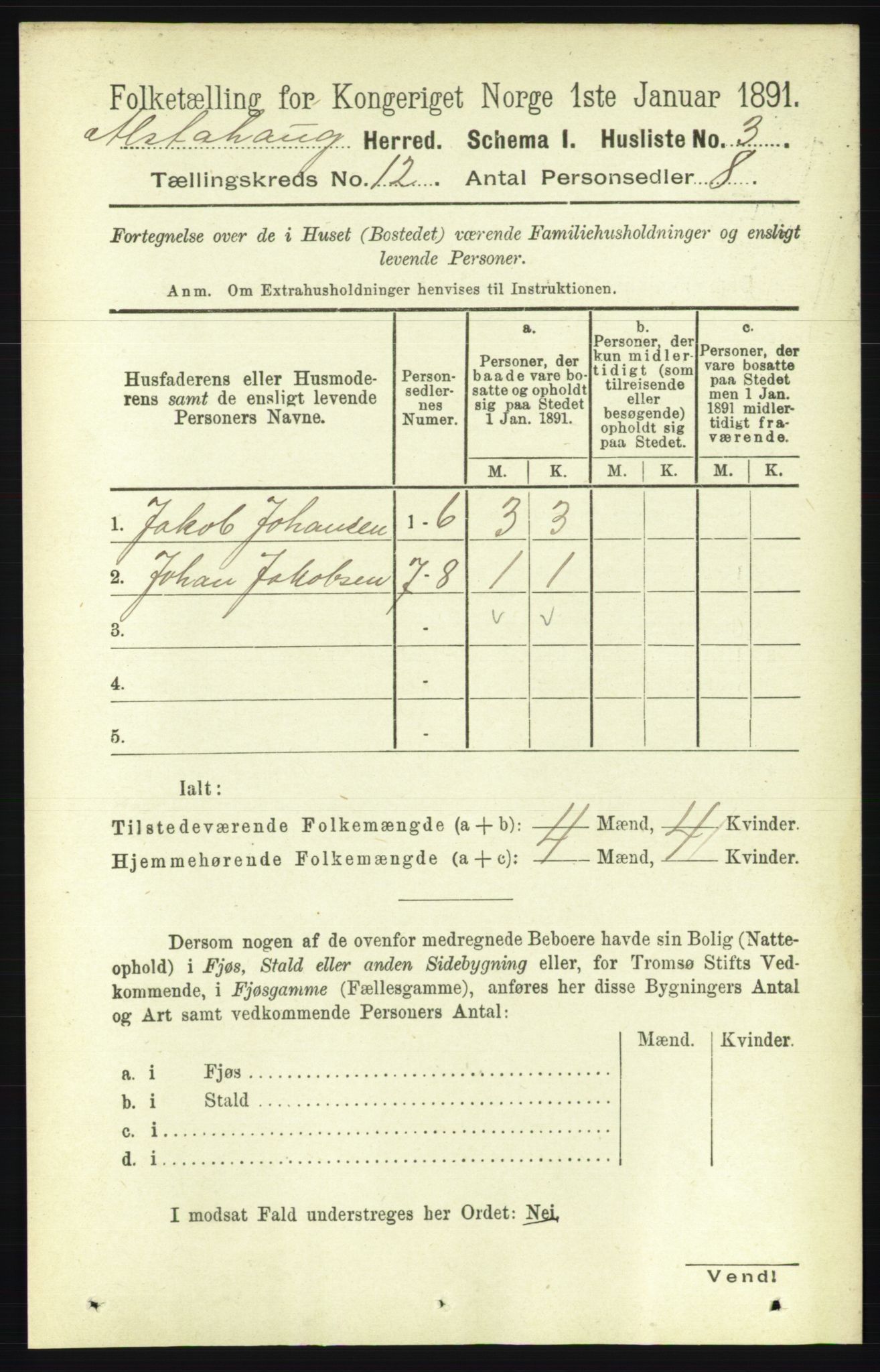 RA, Folketelling 1891 for 1820 Alstahaug herred, 1891, s. 4224