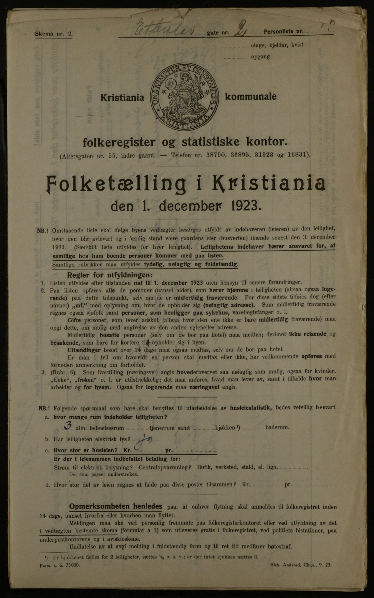 OBA, Kommunal folketelling 1.12.1923 for Kristiania, 1923, s. 25251