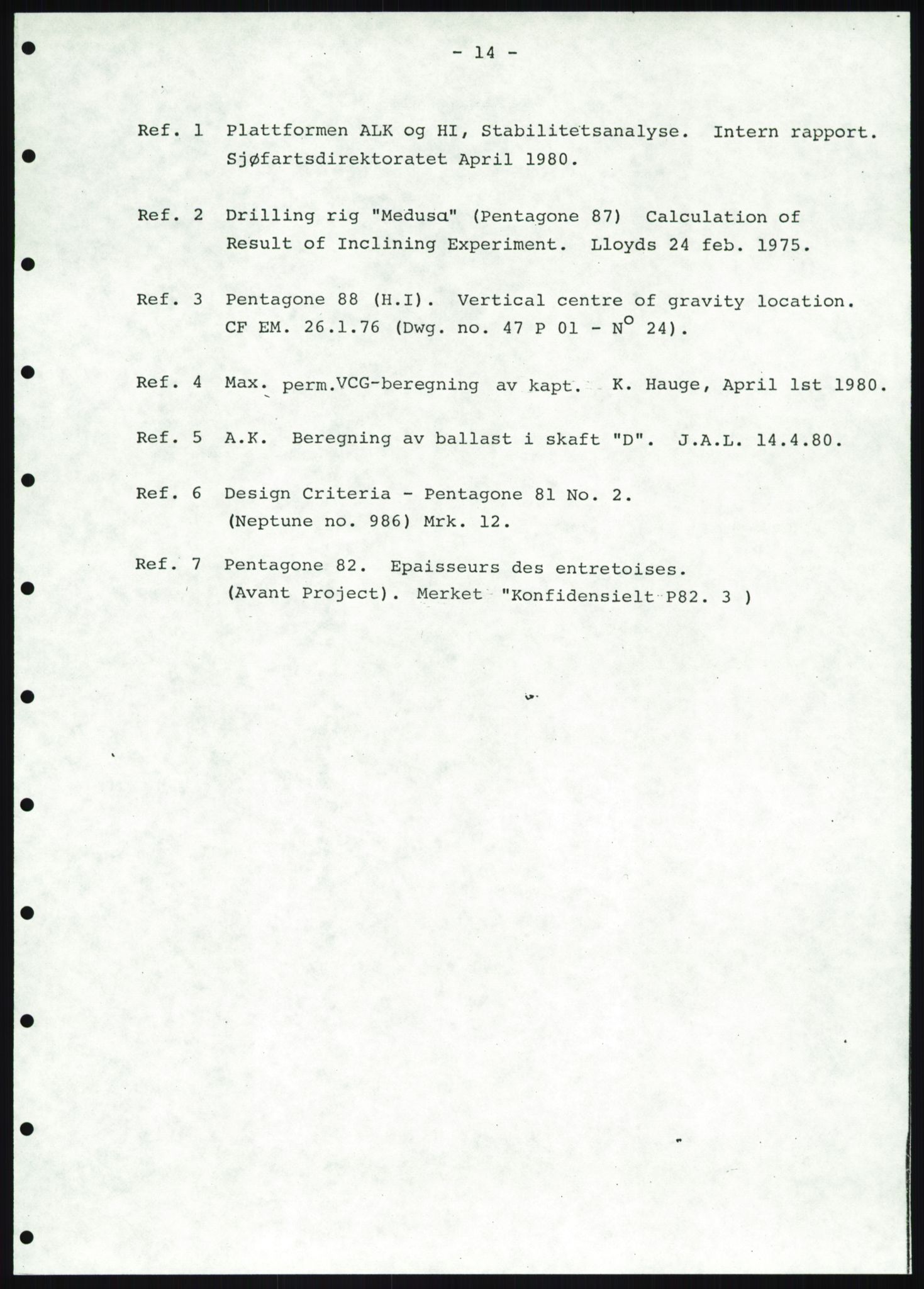 Justisdepartementet, Granskningskommisjonen ved Alexander Kielland-ulykken 27.3.1980, AV/RA-S-1165/D/L0019: S Værforhold (Doku.liste + S1-S5 av 5)/ T (T1-T2)/ U Stabilitet (Doku.liste + U1-U5 av 5), 1980-1981, s. 693