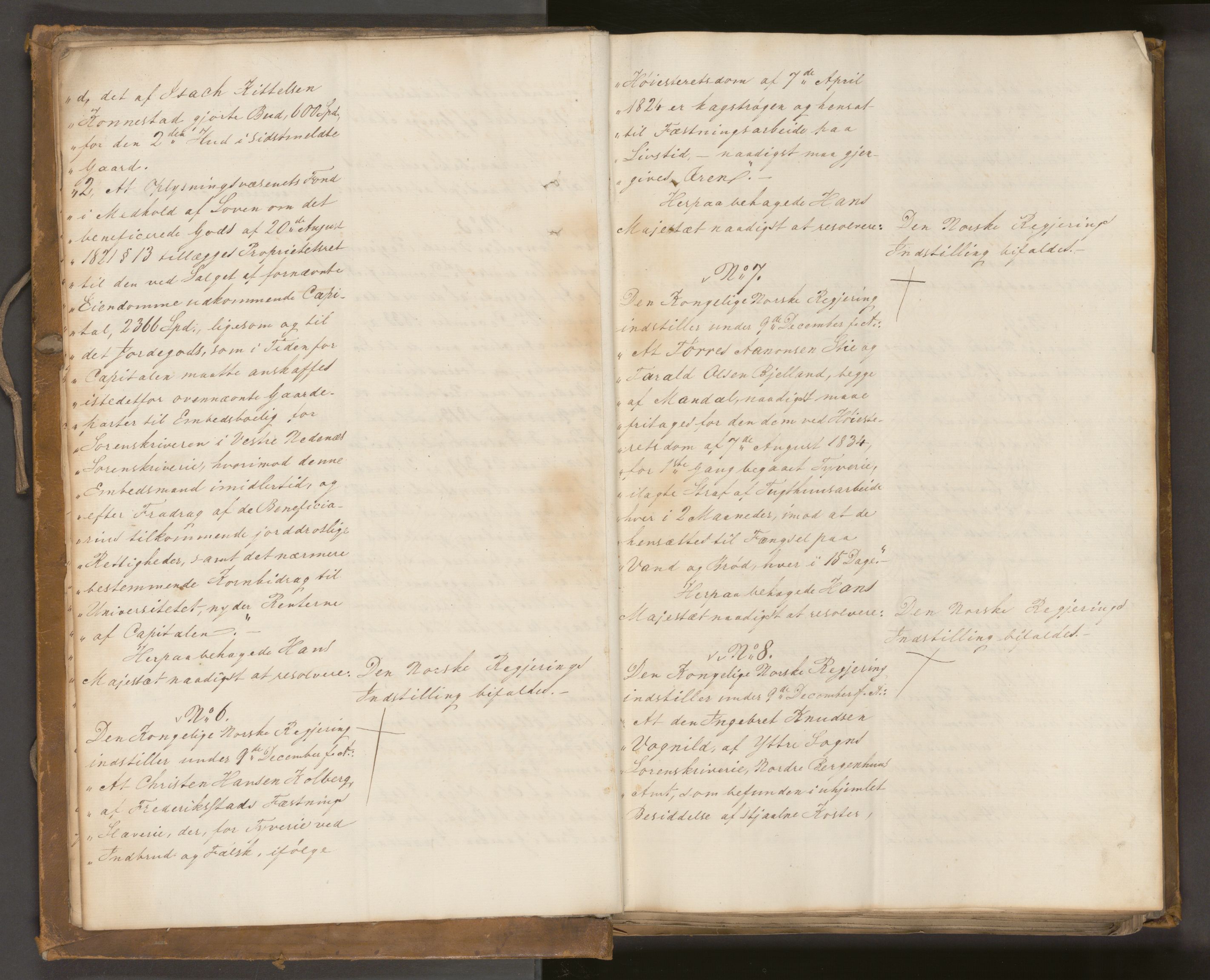 Statsrådssekretariatet, AV/RA-S-1001/A/Ab/L0040: Kgl. res. nr. 1-568, 1. halvår, 1835