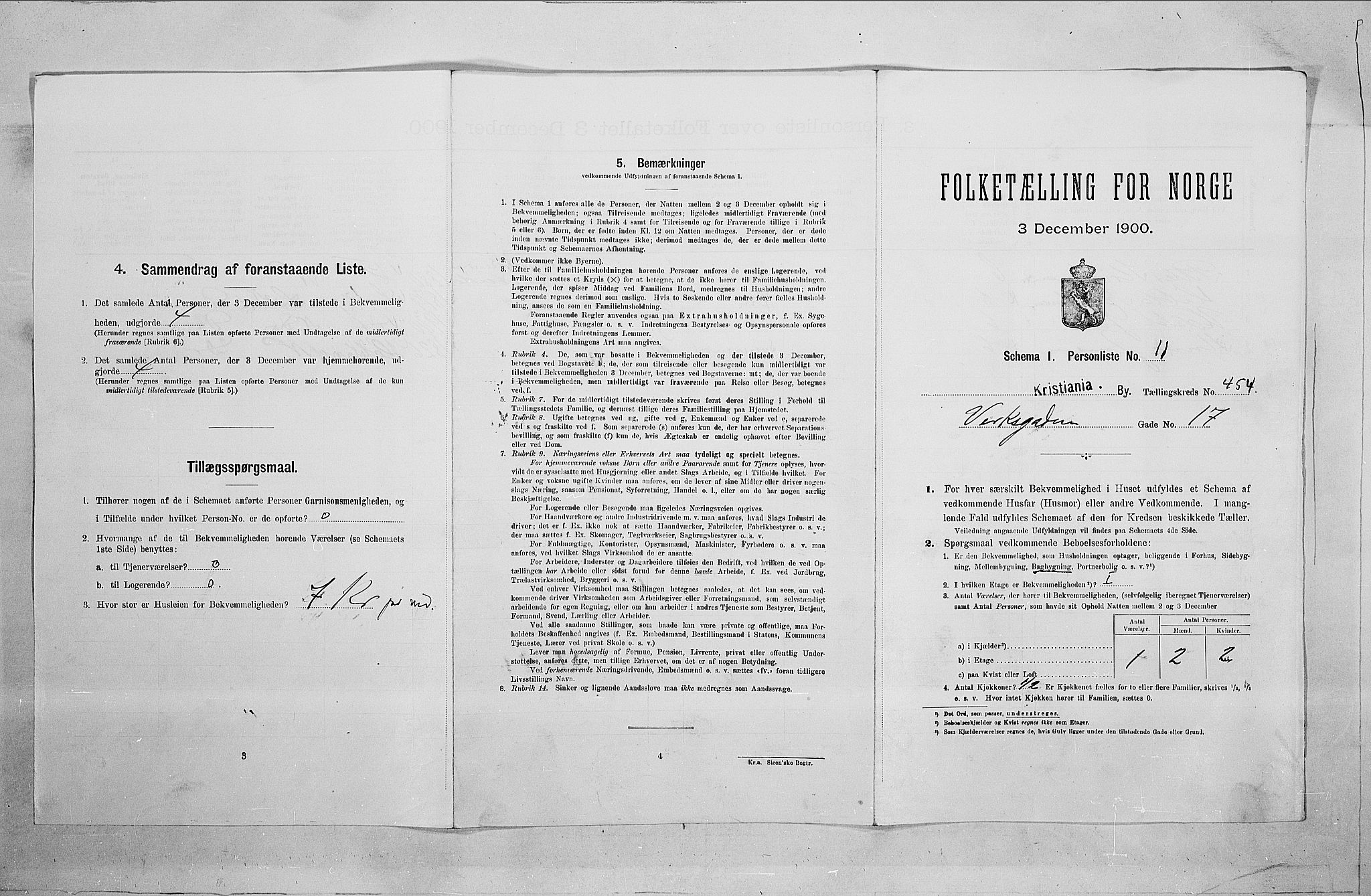 SAO, Folketelling 1900 for 0301 Kristiania kjøpstad, 1900, s. 114539