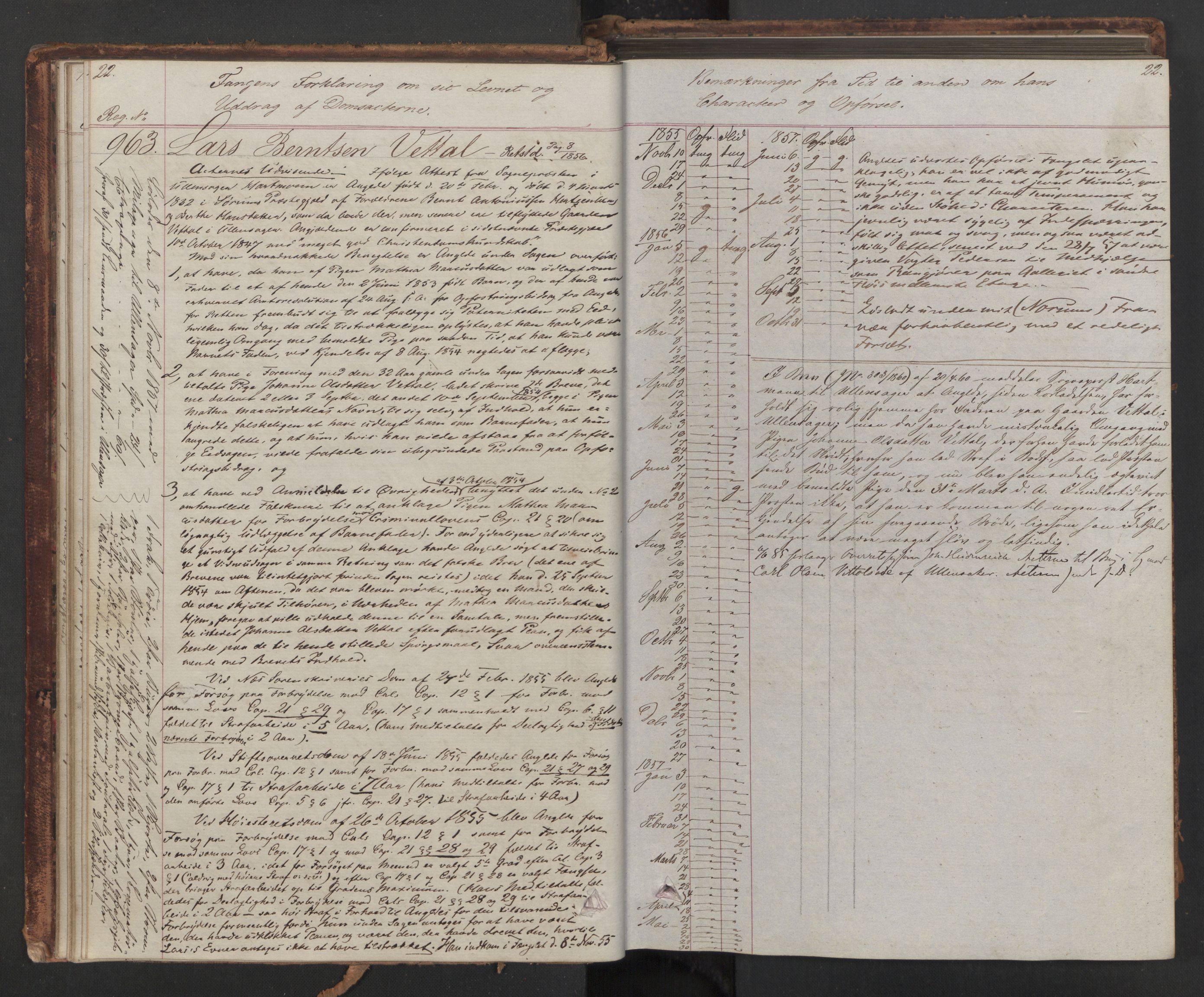 Botsfengslet, AV/RA-S-1539/D/Db/Dbb/L0004: 939a - 271b, 1855-1857, s. 22