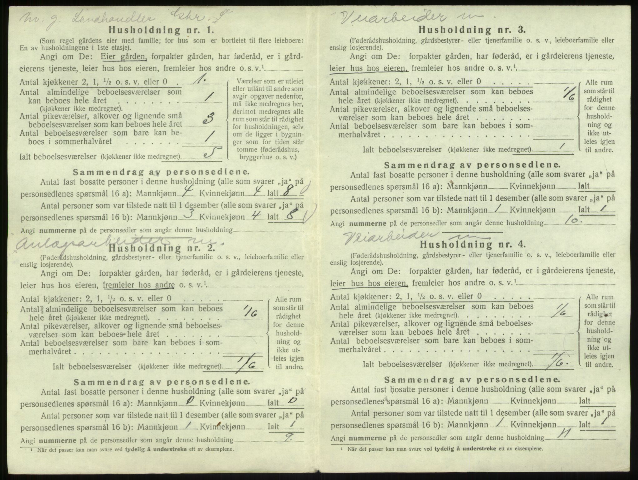 SAB, Folketelling 1920 for 1413 Hyllestad herred, 1920, s. 785